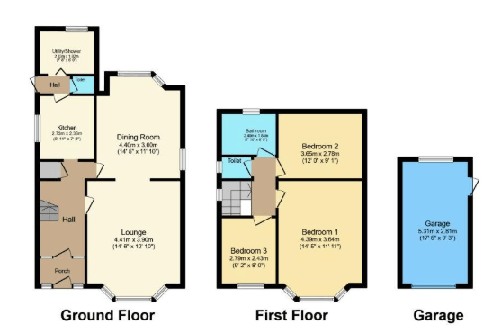 43, Ascot Road, Blackpool floorplan
