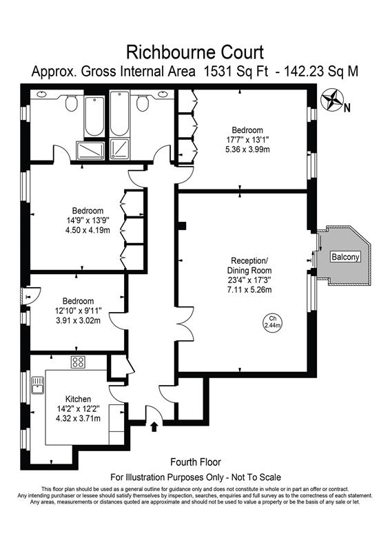 23, RICHBOURNE COURT, 9 HARROWBY STREET, London floorplan