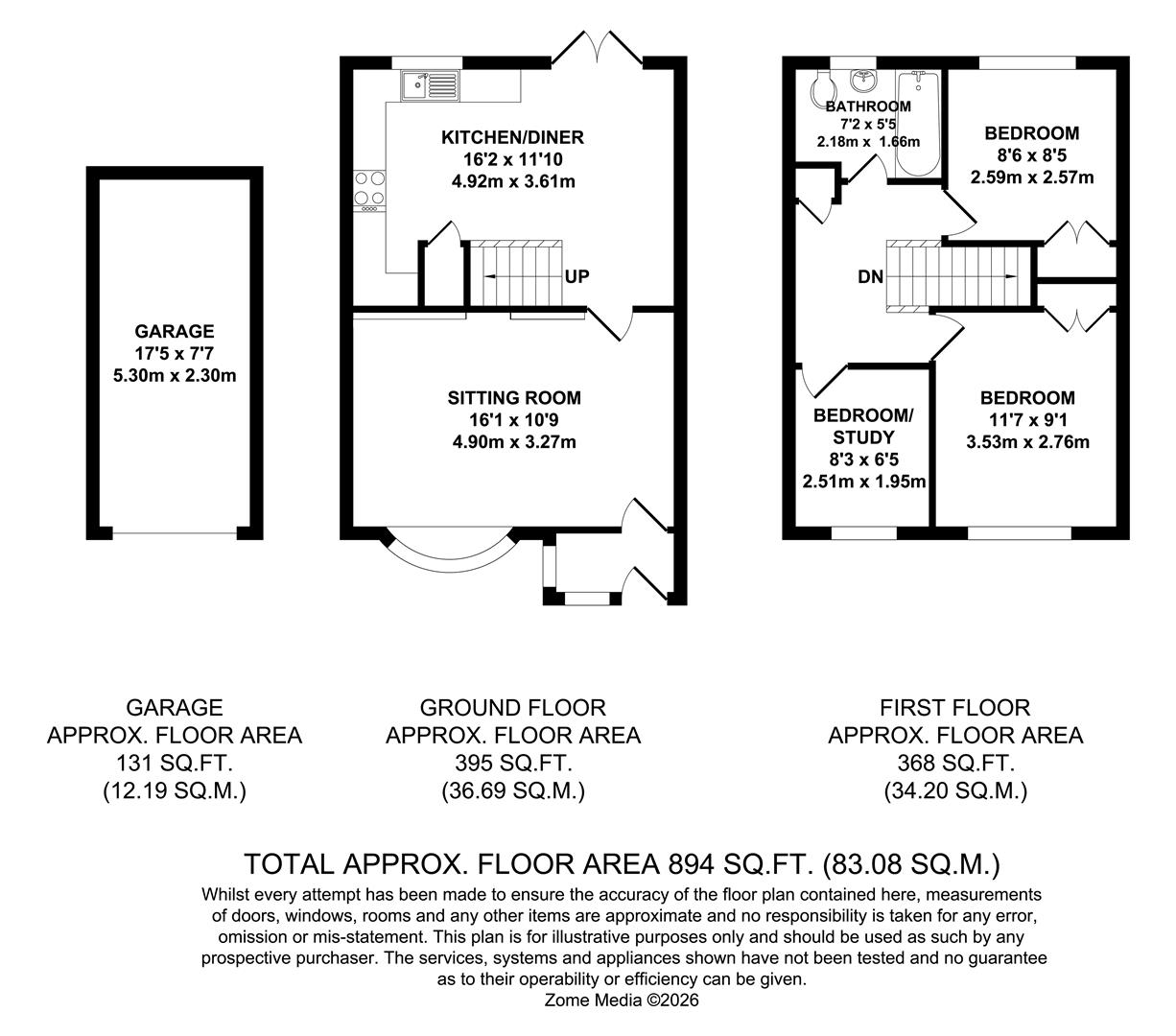 5, Woodland Close, West Malling floorplan