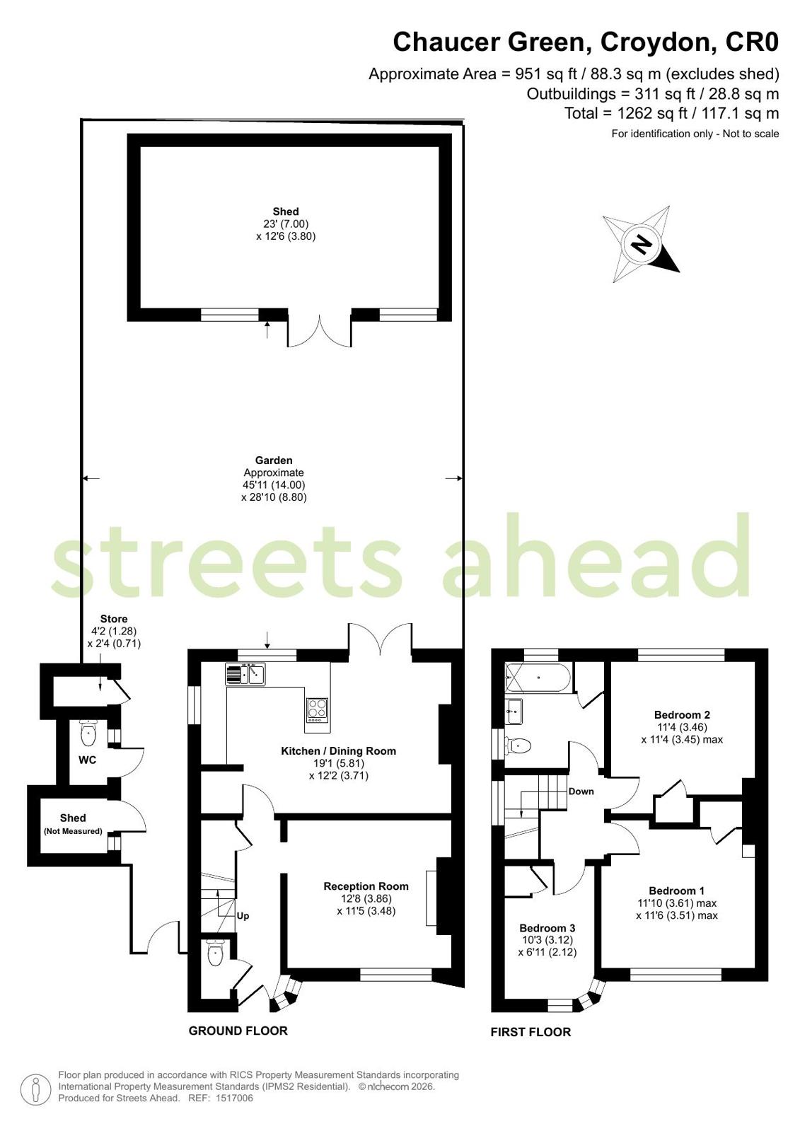 52, Chaucer Green, Croydon floorplan
