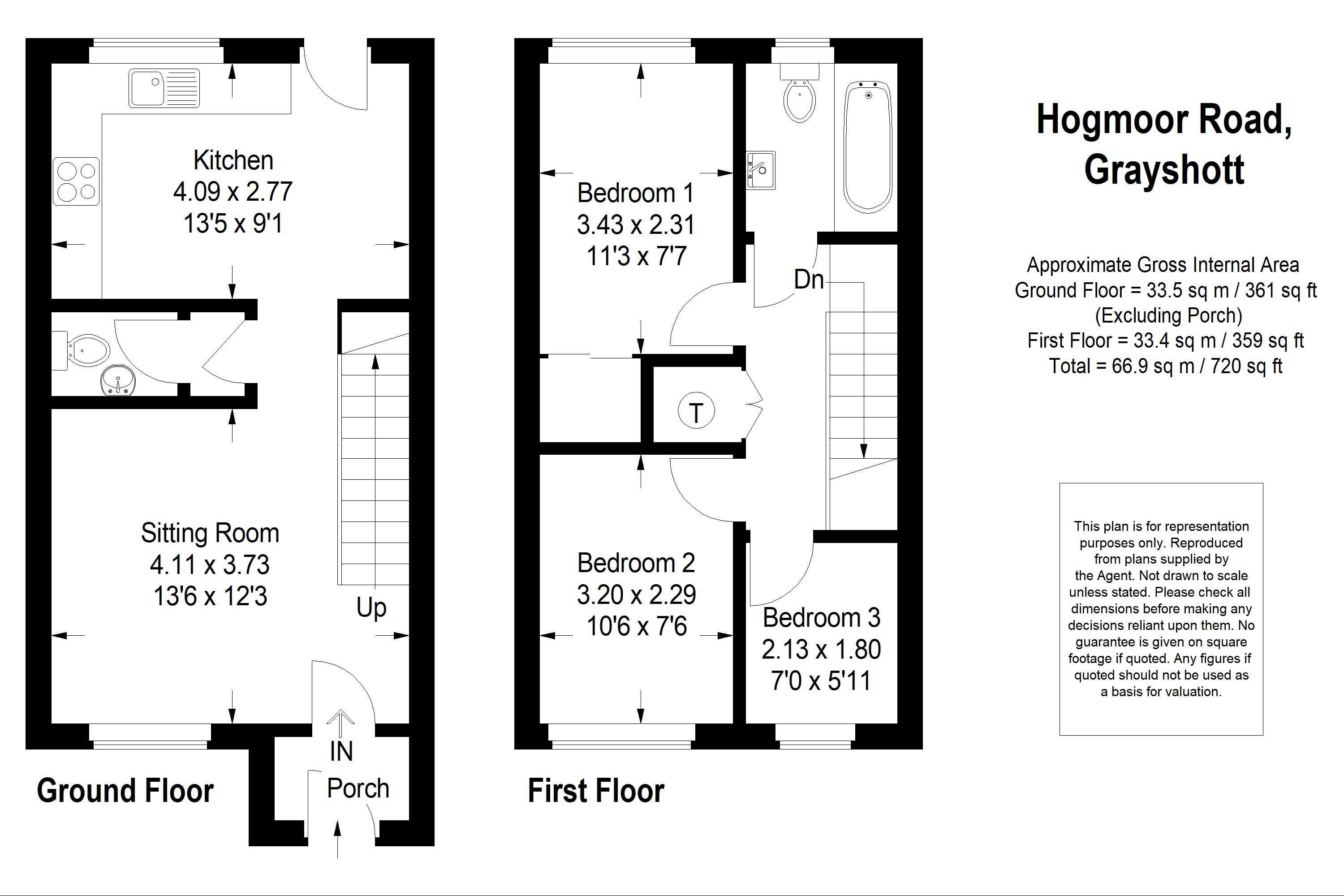 3 Bedrooms Semi-detached house for sale in Hogmoor Road, Whitehill, Bordon GU35