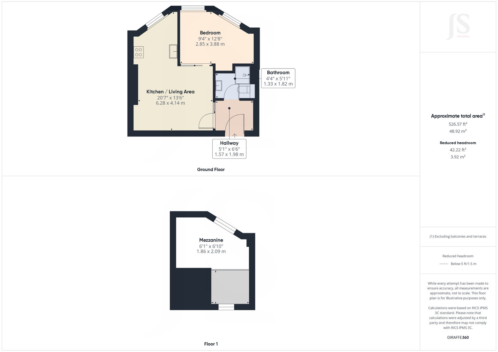 Flat 1, 1 Denmark Terrace, Brighton floorplan