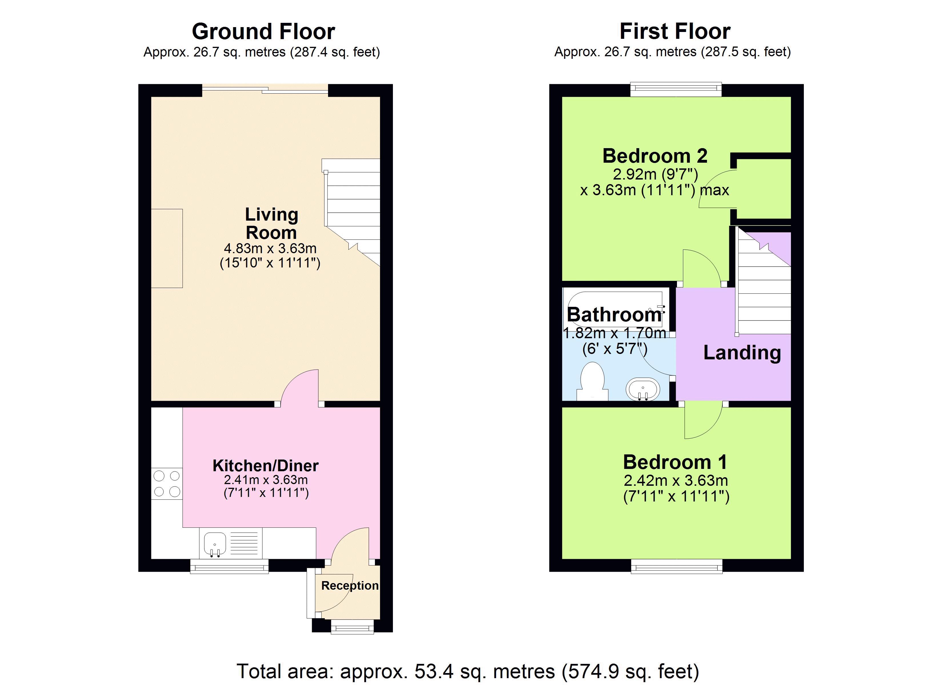 2 Bedrooms Terraced house for sale in Ashlin Court, Messingham, Scunthorpe DN17