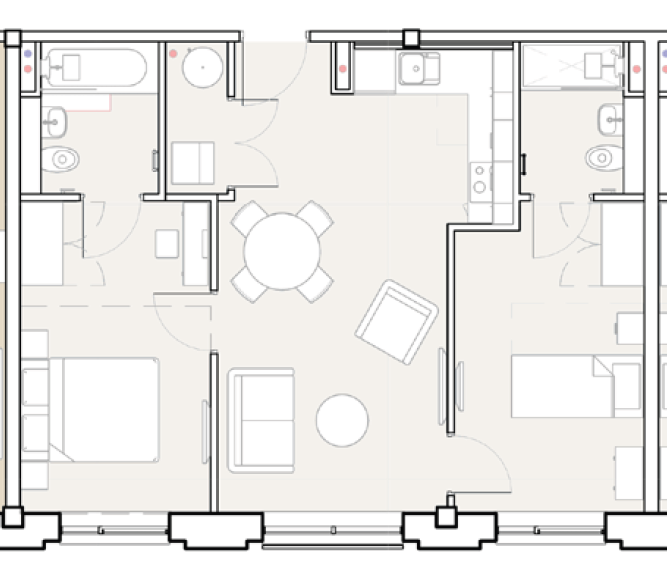 A.02.07,, The Vauxhall Residences, Liverpool floorplan
