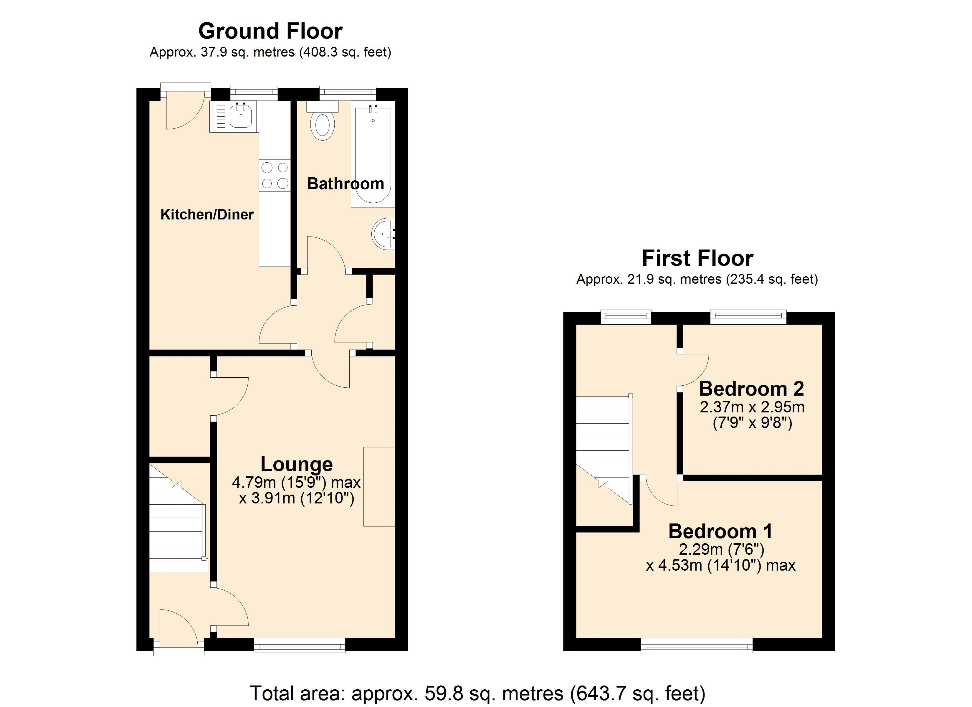 11, Helen Street, Blaydon Burn floorplan