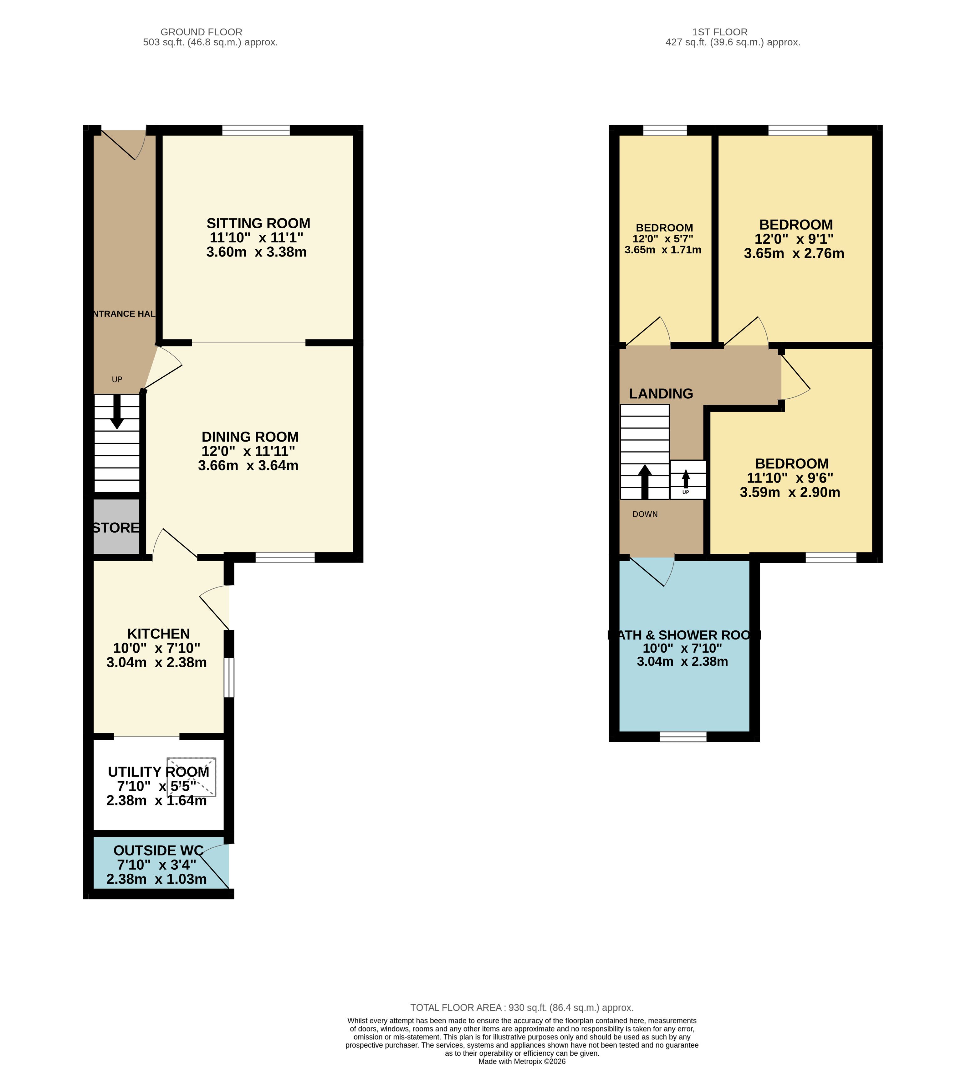 8, Derwent View, Darley Dale floorplan