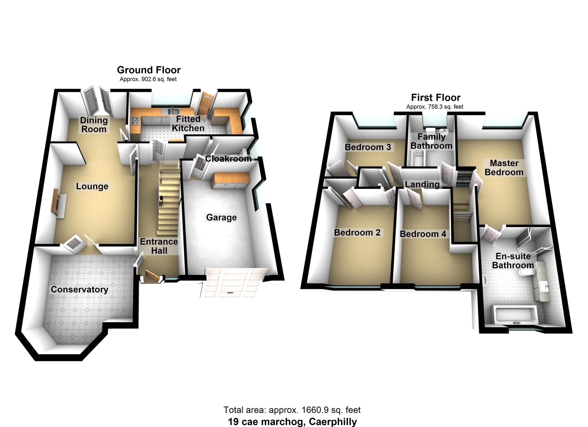 4 Bedrooms Detached house for sale in Cae Marchog, Energlyn, Caerphilly CF83