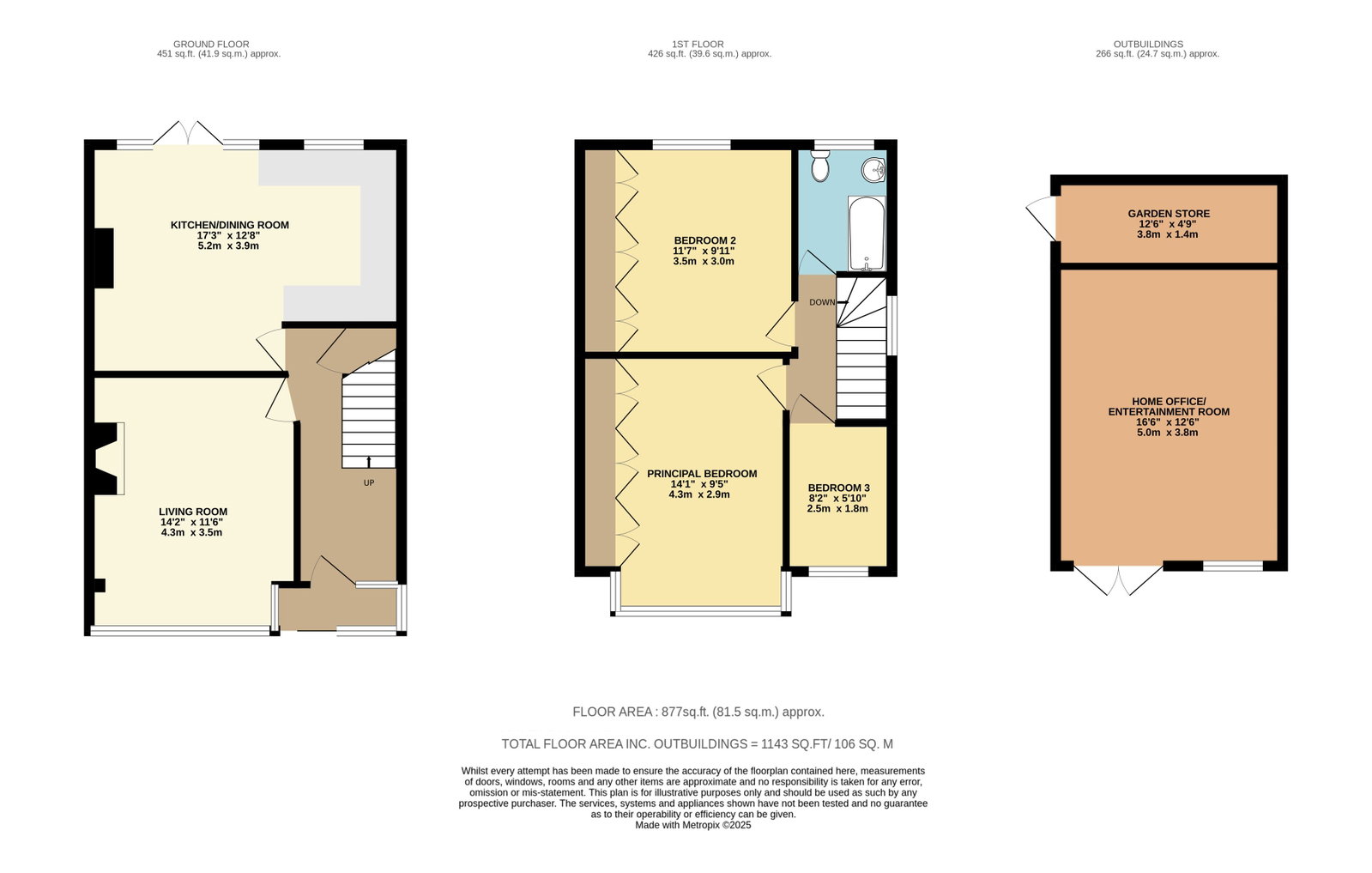 122, Stoneleigh Avenue, Worcester Park floorplan
