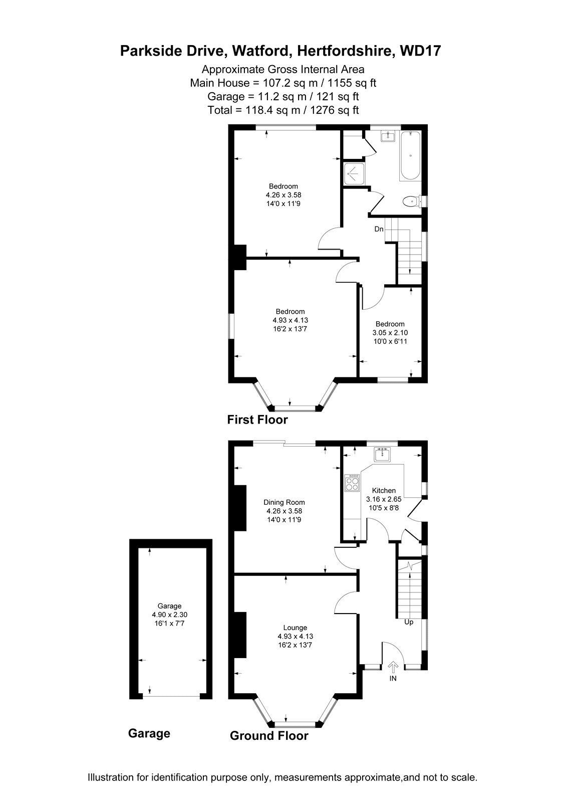 122, Parkside Drive, Hertfordshire floorplan