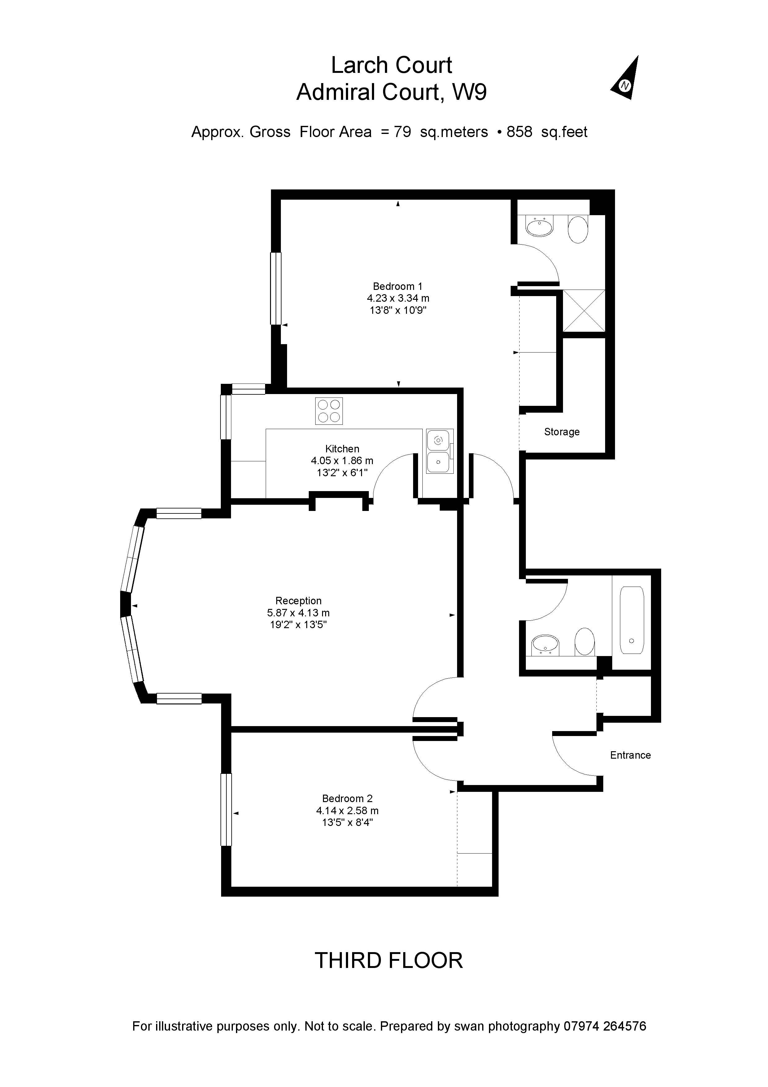 Carlton Gate, Admiral Walk, Maida Vale, London W9, 2 bedroom flat for