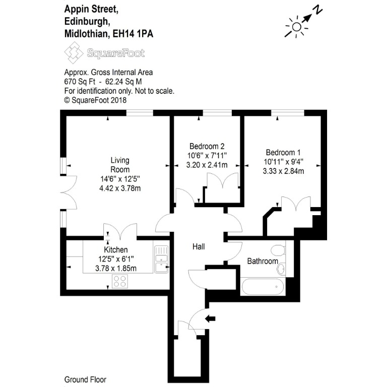 2 Bedrooms Flat to rent in Appin Street, Slateford, Edinburgh EH14