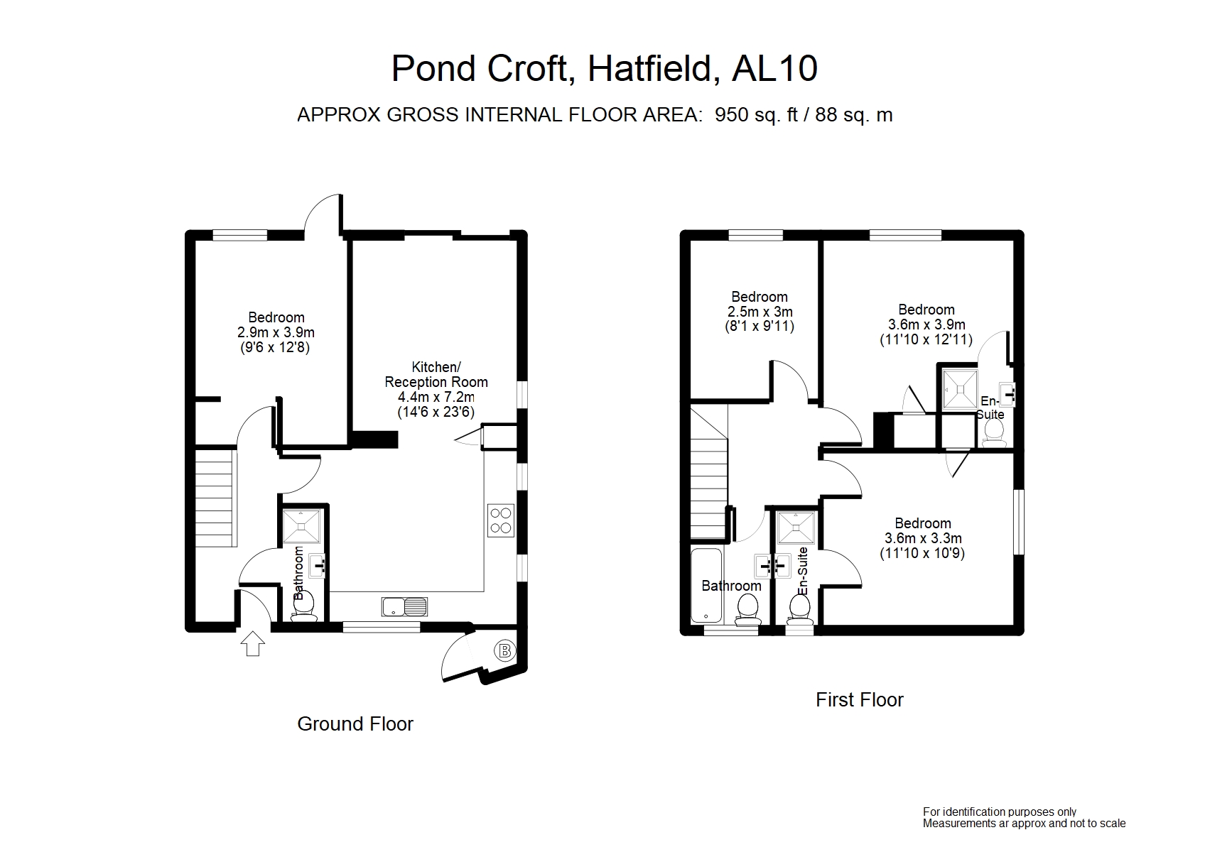 9, Pond Croft, Hatfield floorplan