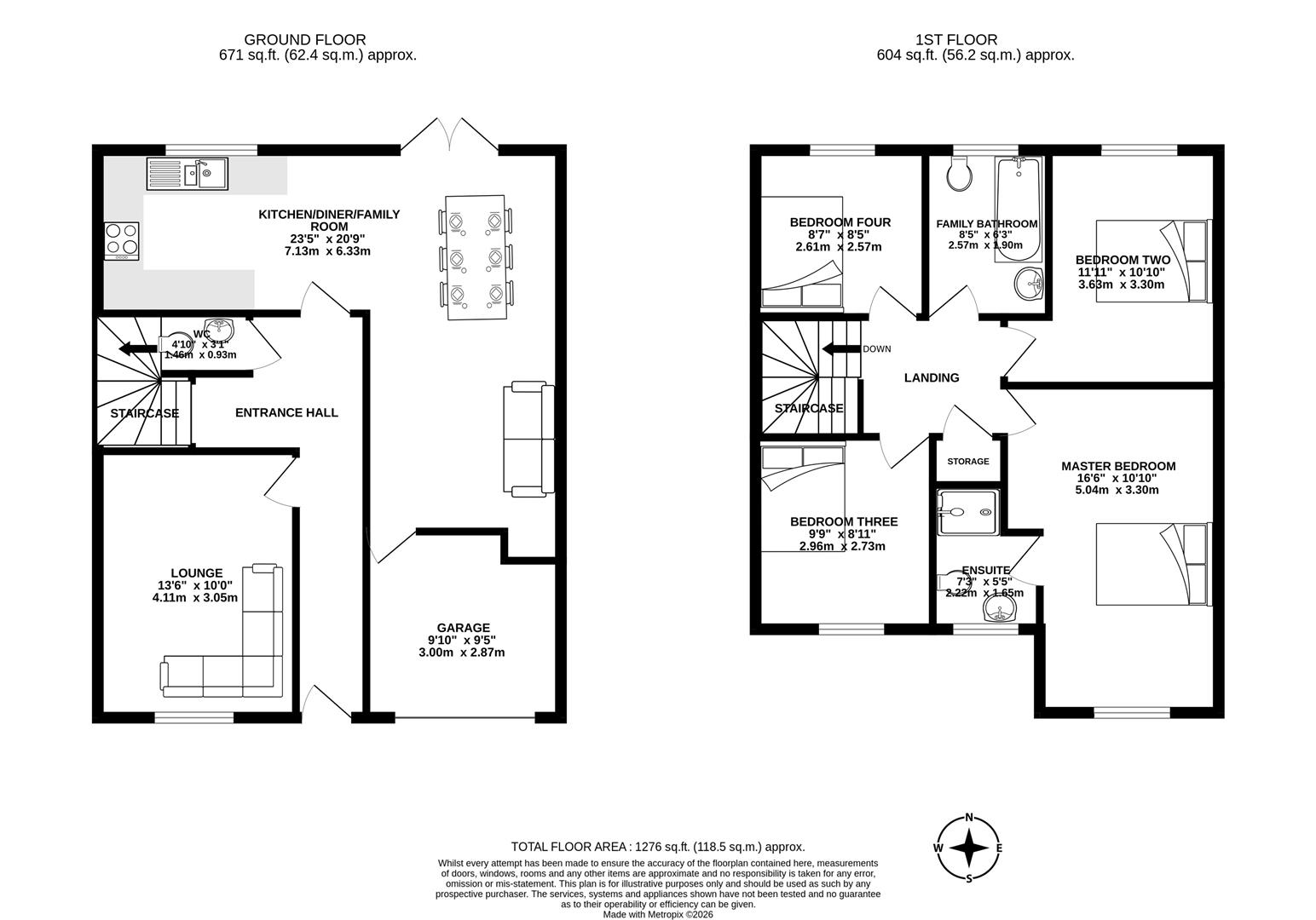 1, Lincoln Drive, Chorley floorplan