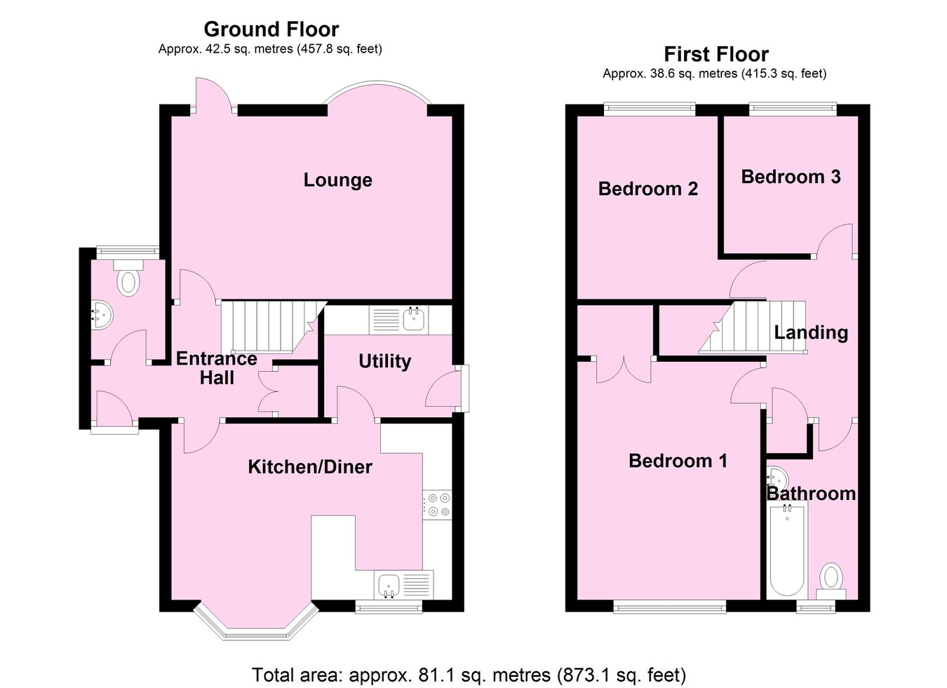 1, Stiles Close, Leicester floorplan