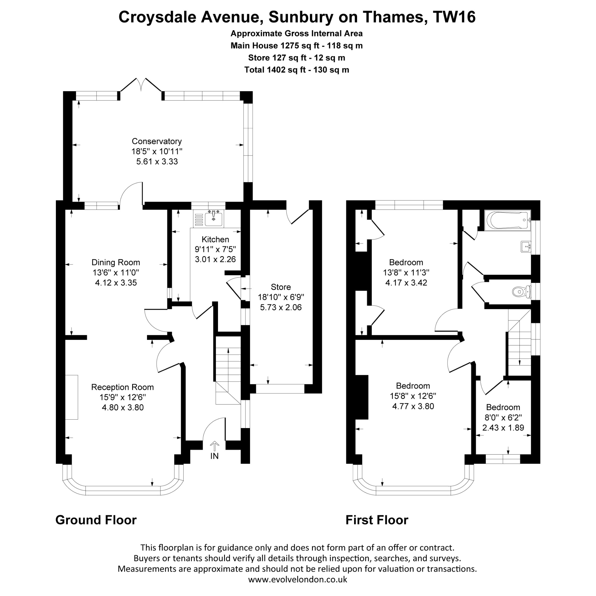 24 Croysdale Avenue, Lower Sunbury, Surrey floorplan