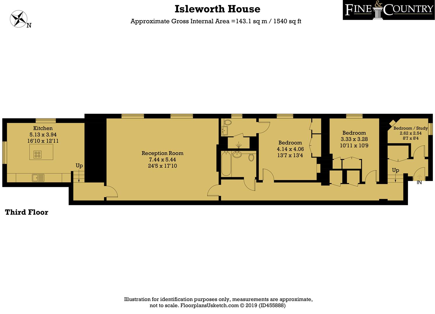 3 Bedrooms Flat for sale in Isleworth House, Fitzroy Gate, Isleworth TW7