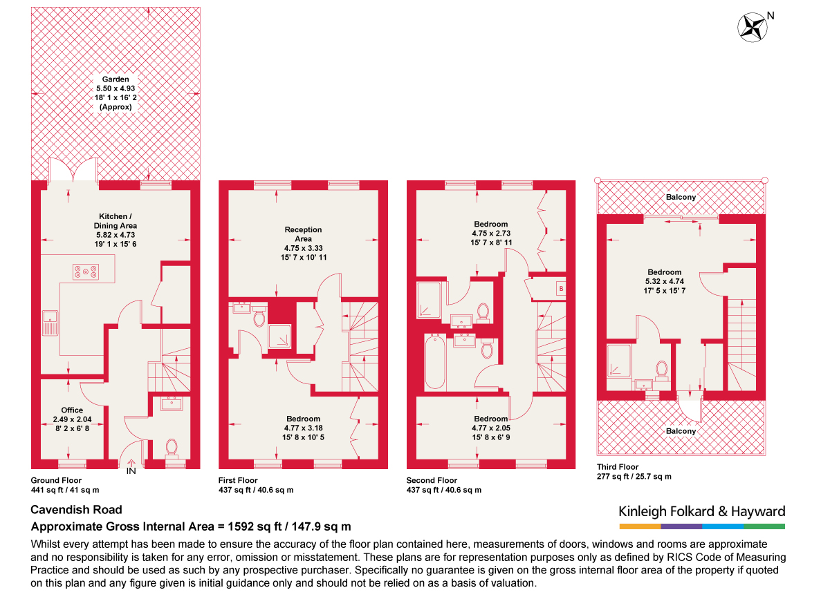 256, Cavendish Road, London floorplan