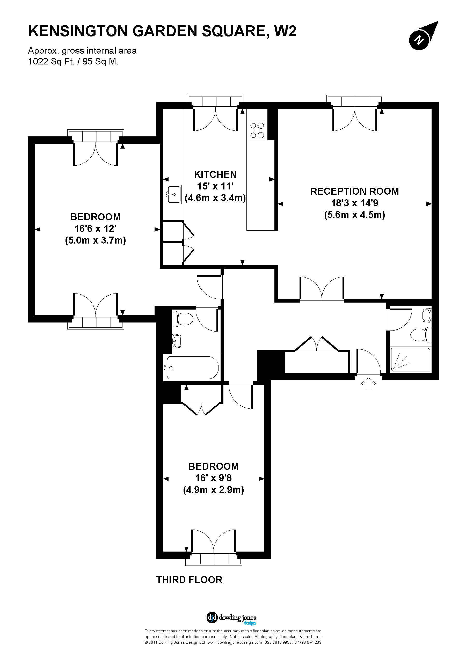 Kensington Gardens Square, Bayswater W2, 2 bedroom flat for sale