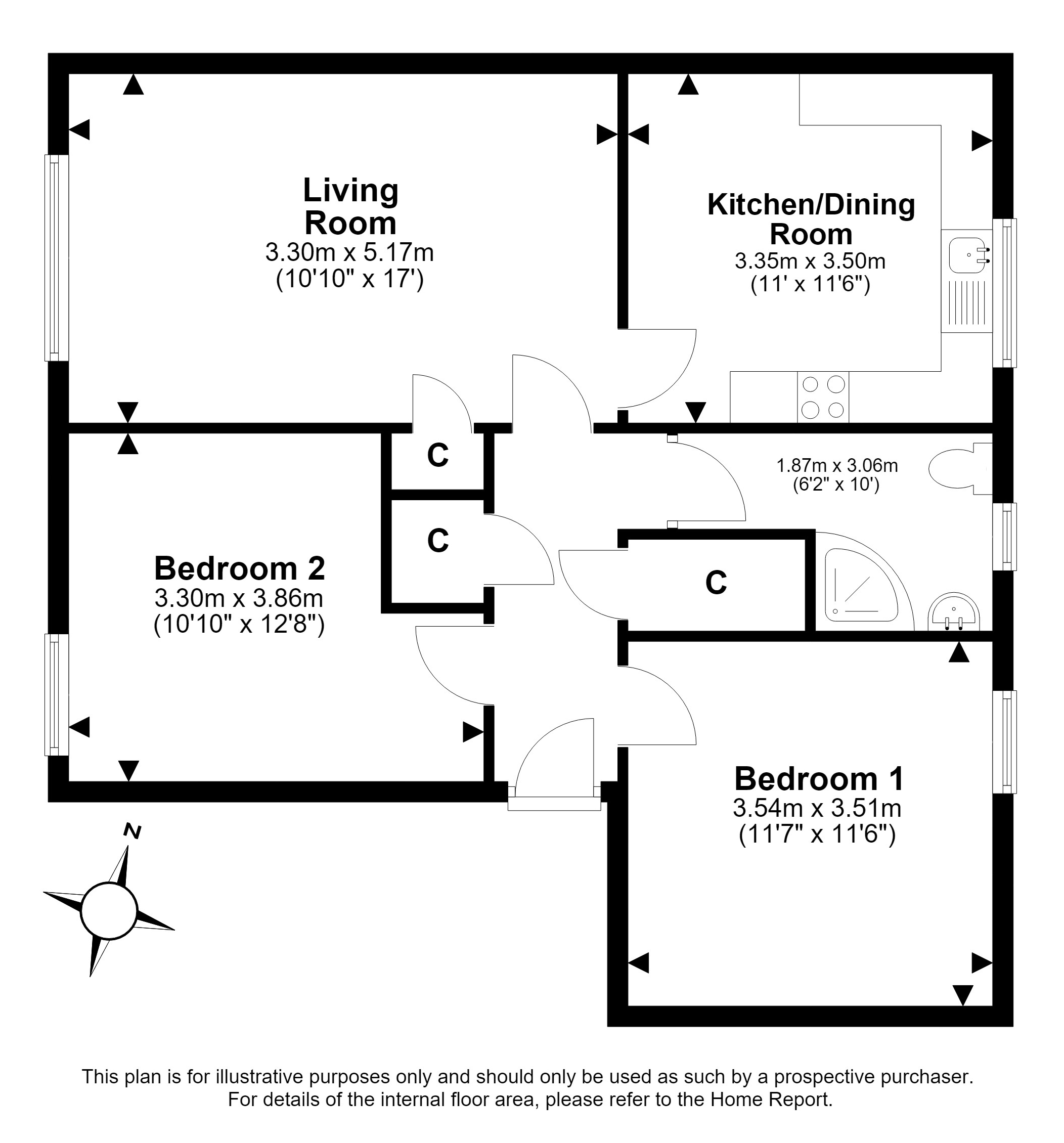 11/3, Oxgangs Place, Oxgangs, Edinburgh floorplan