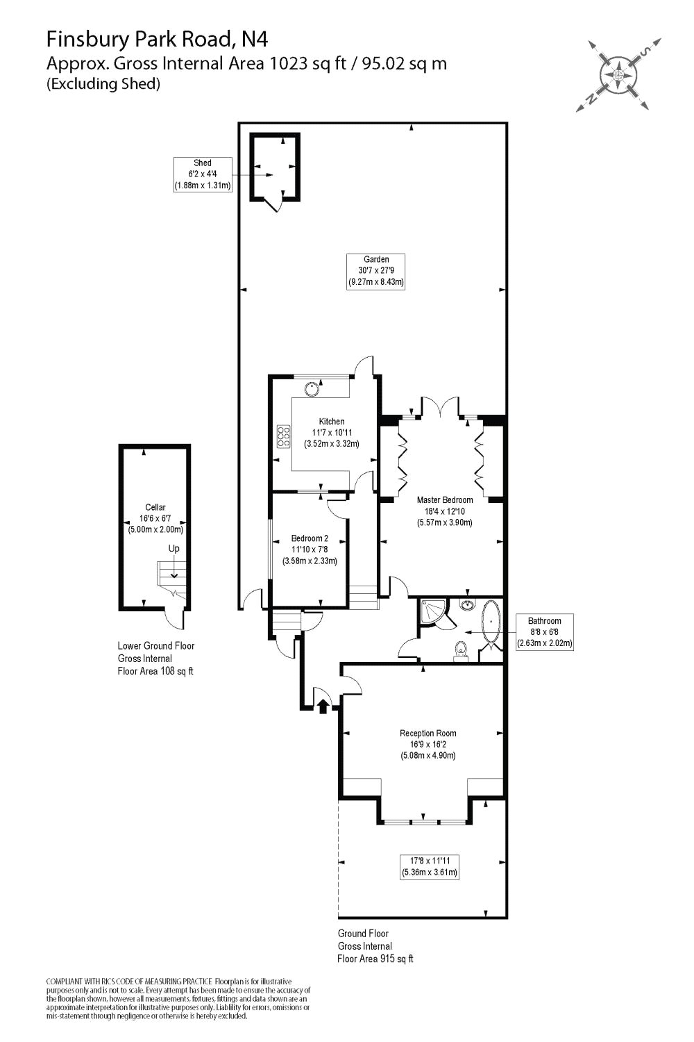 2 Bedrooms Flat for sale in Finsbury Park Road, Finsbury Park N4