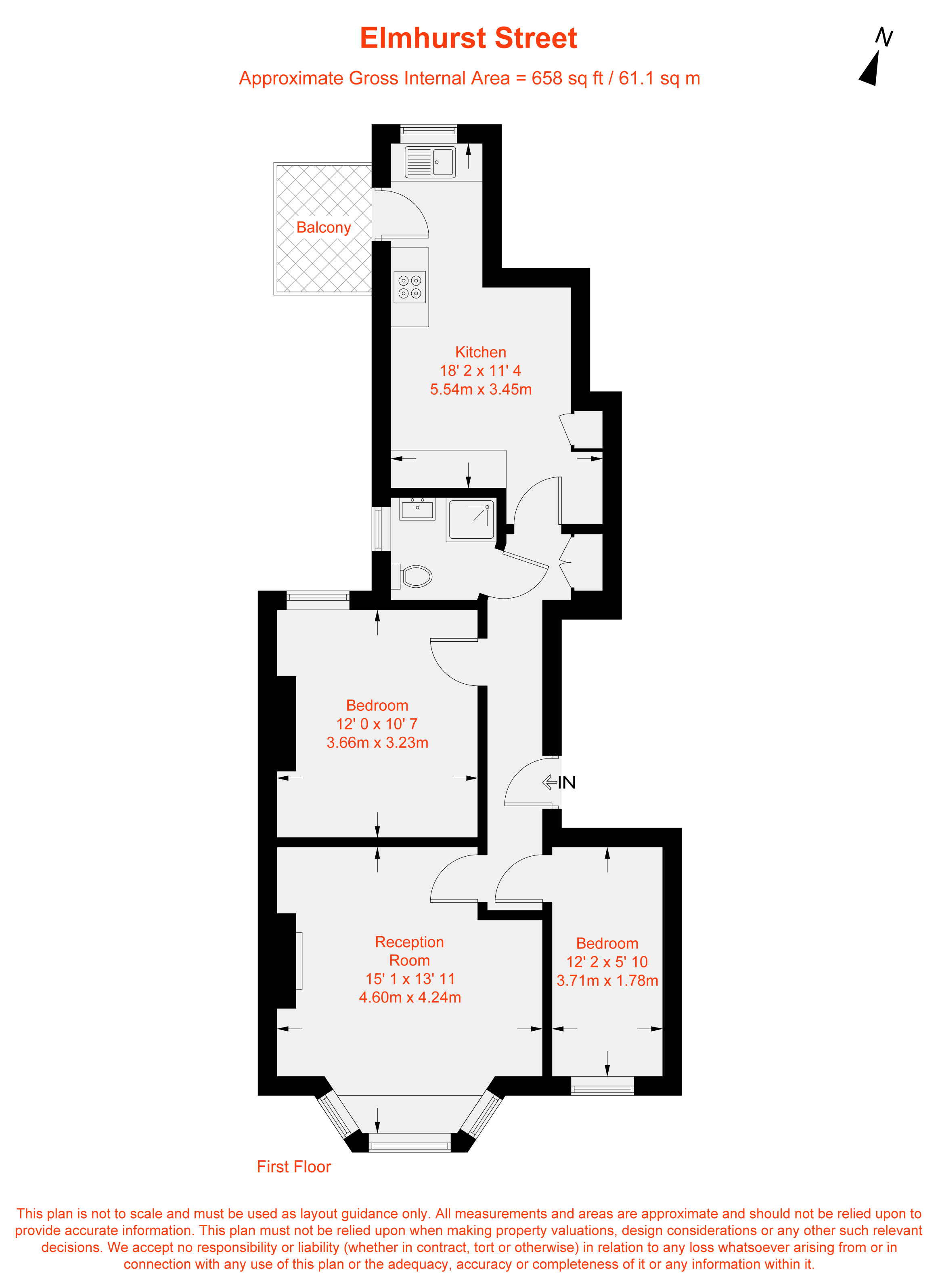 Flat 235, Elmhurst Mansions,, Elmhurst Street, London floorplan