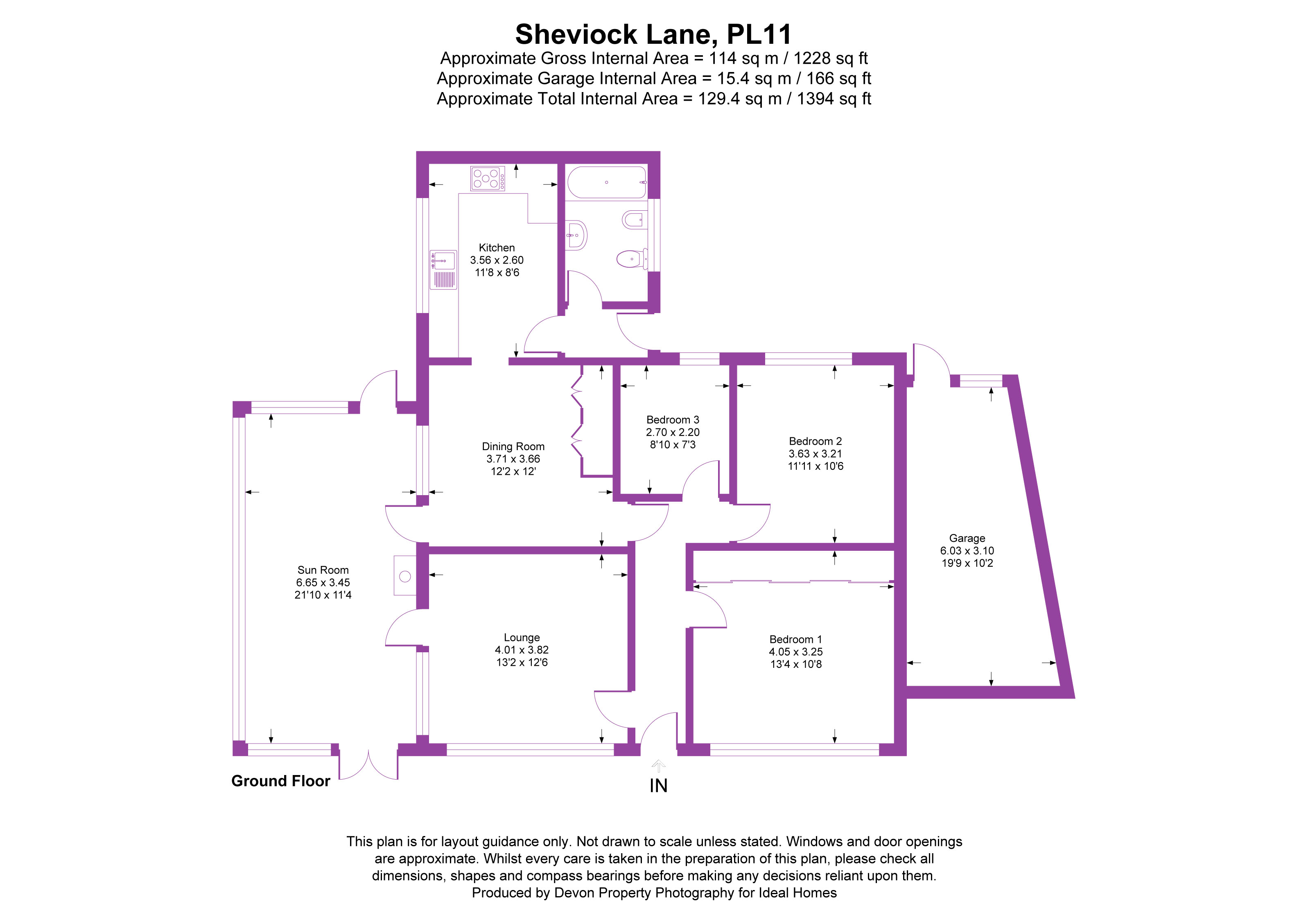 Clicker Bungalow,, Sheviock Lane, Cornwall floorplan