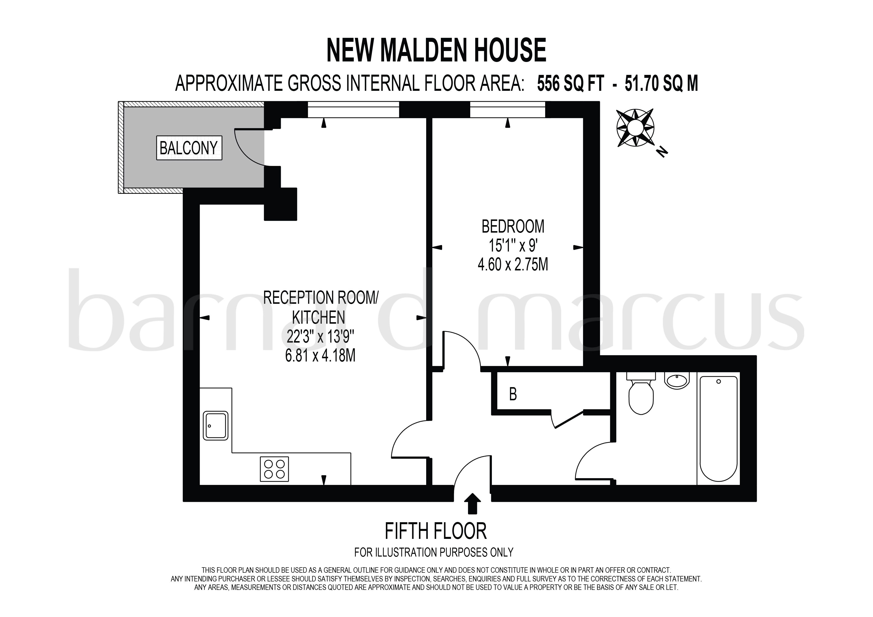 Flat 36, New Malden House, 1, Blagdon Road, NEW MALDEN floorplan