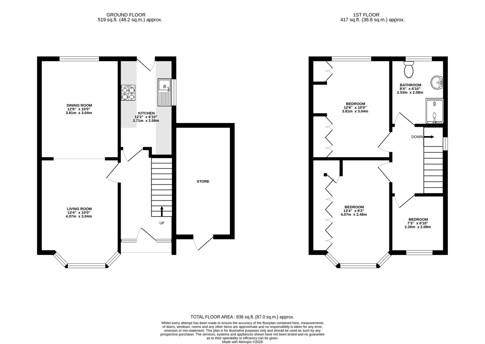 Niagara Road, Sheffield floorplan