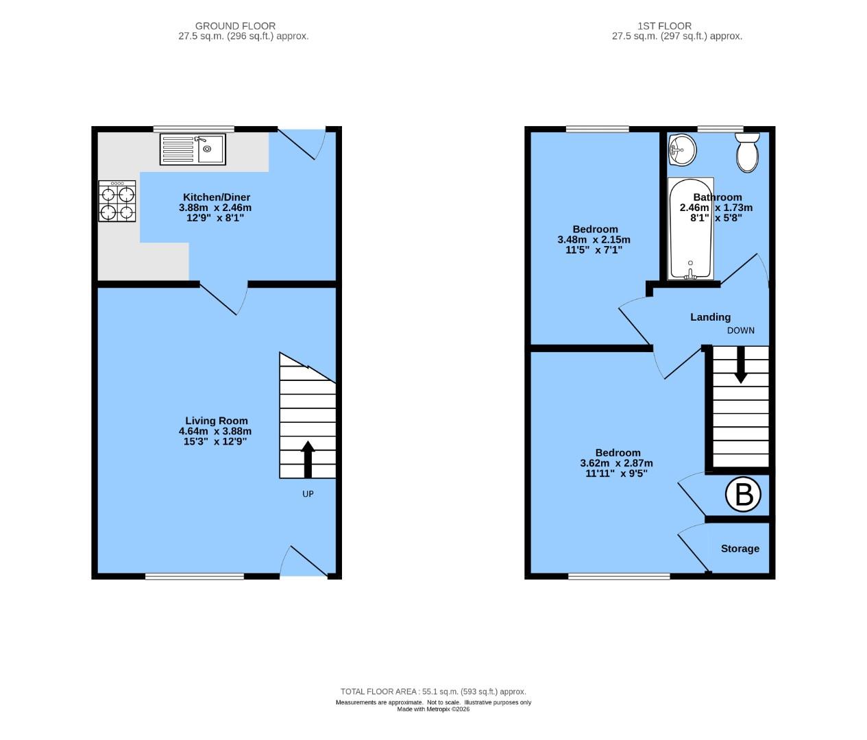 52, Victoria Street, Chesterfield floorplan