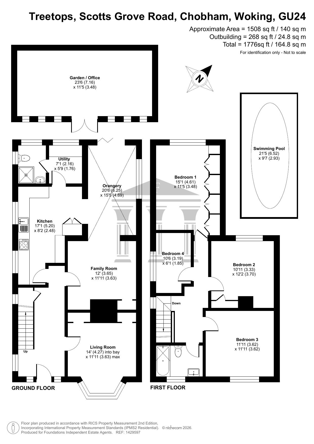Treetops, Scotts Grove Road, Woking floorplan