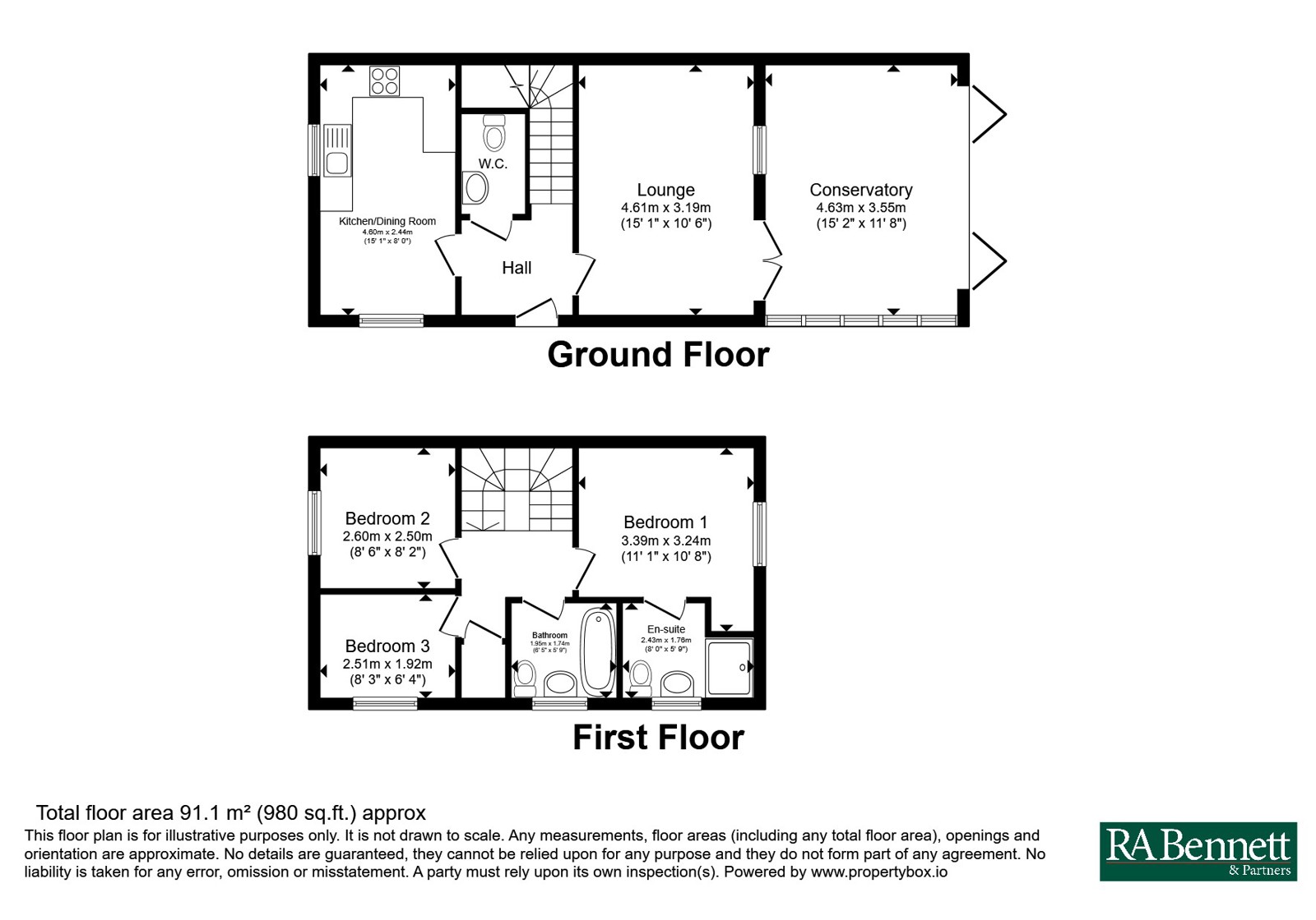 11, Hyacinth Close, Worcestershire floorplan