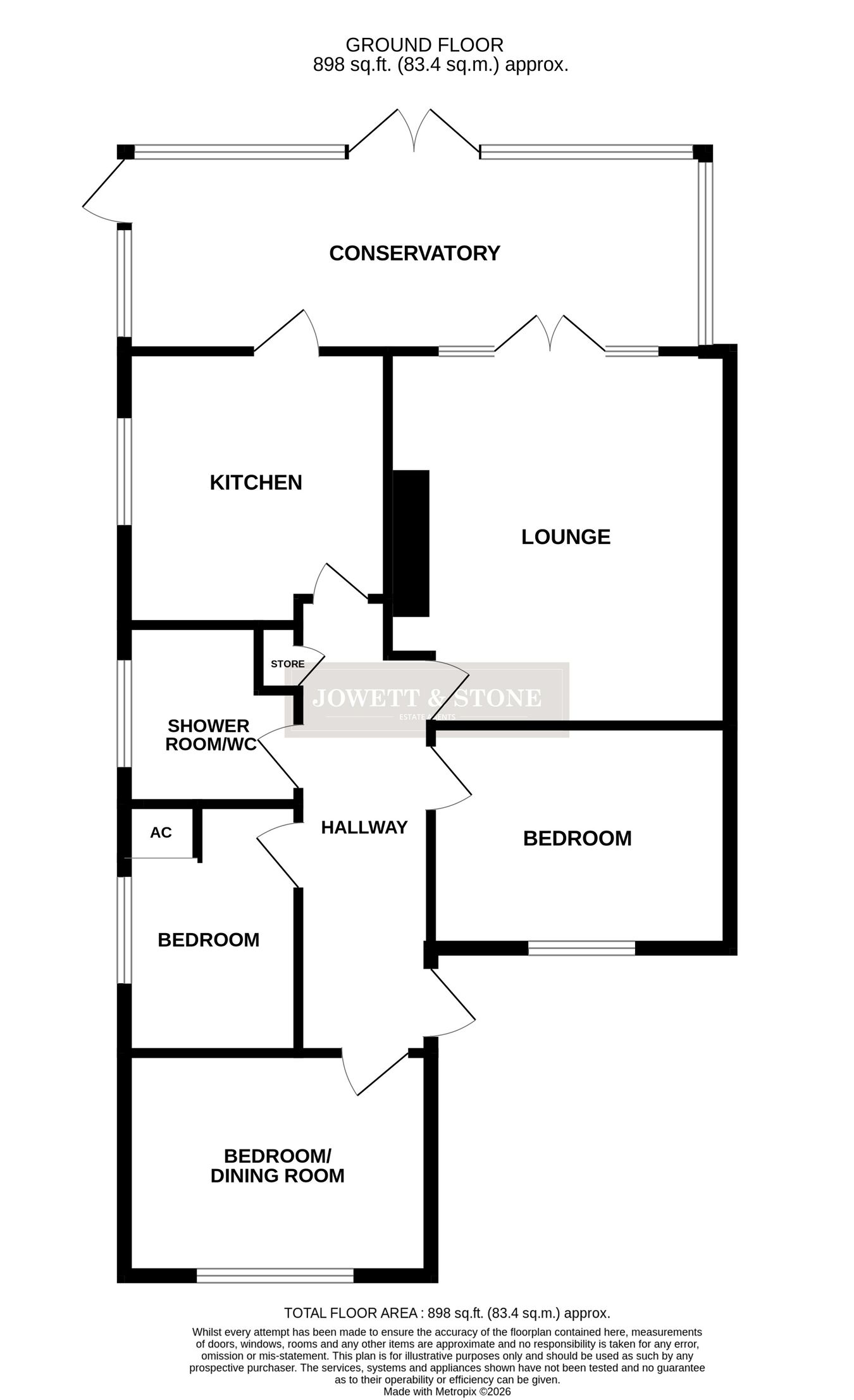 3, Elfin Grove, Lutterworth floorplan