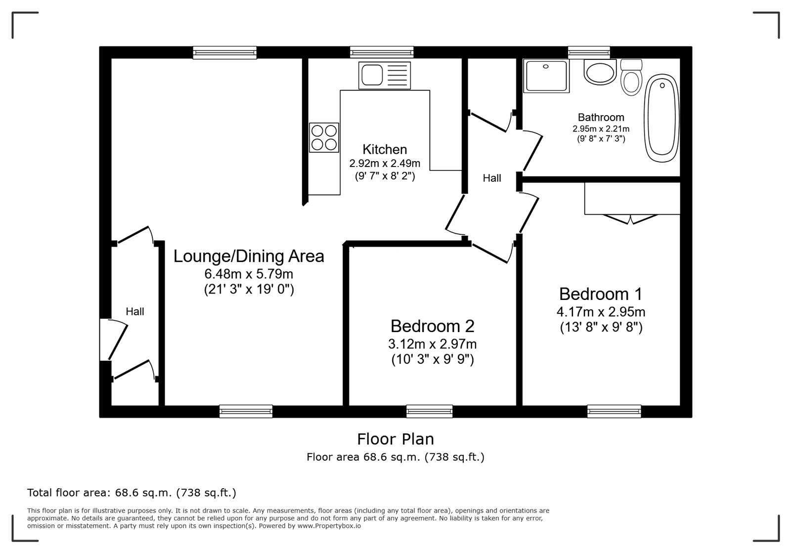 90 Brooks House,, Dame Mary Walk, Essex floorplan