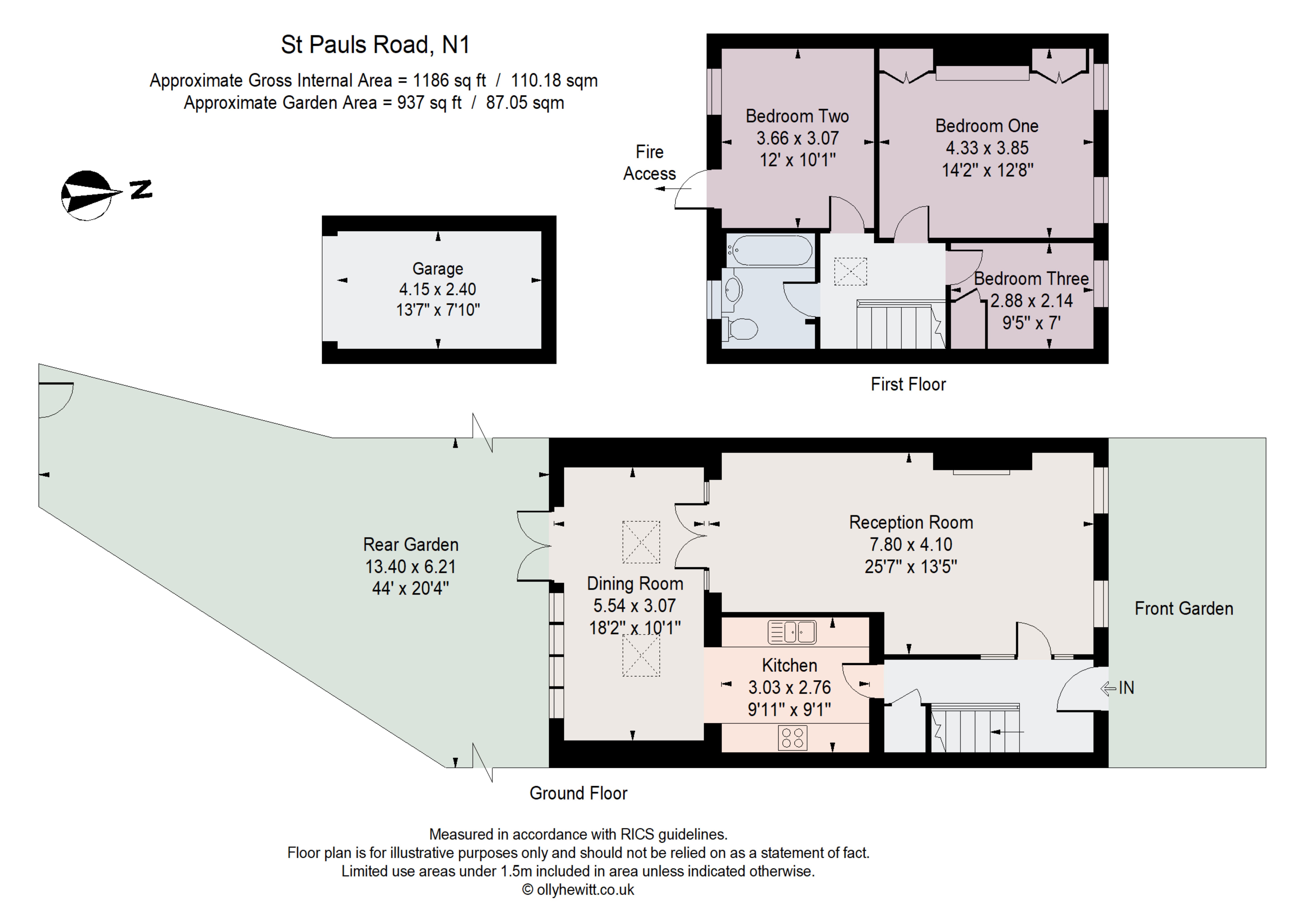 61, St Pauls Road, London floorplan