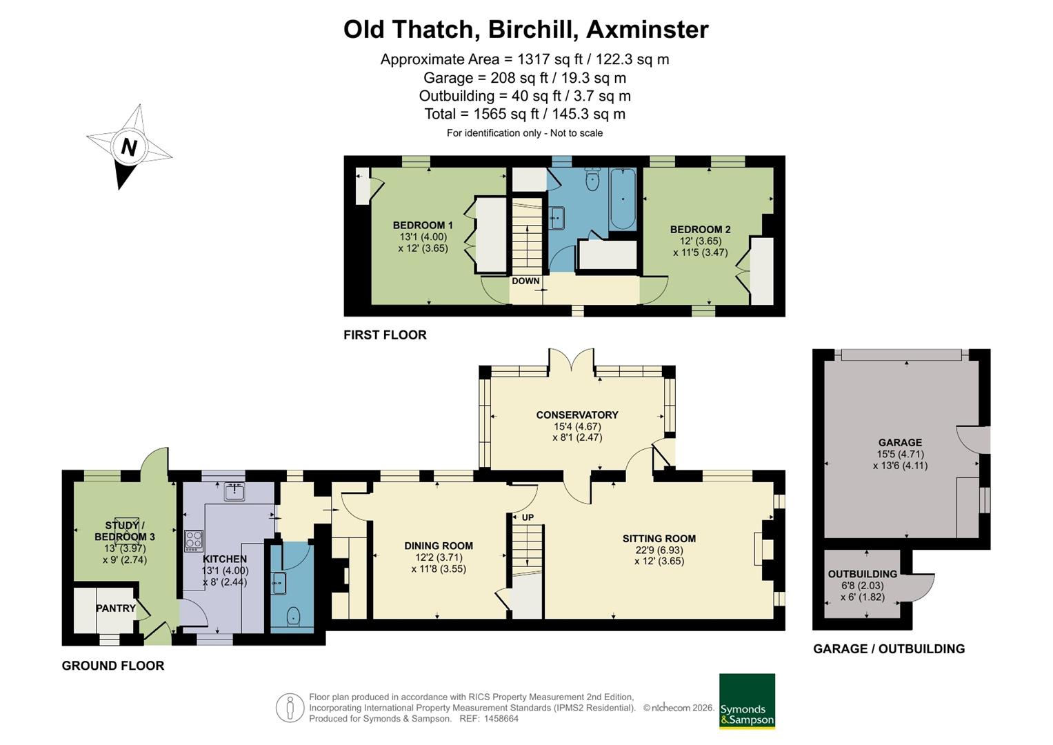 Old Thatch, Axminster floorplan