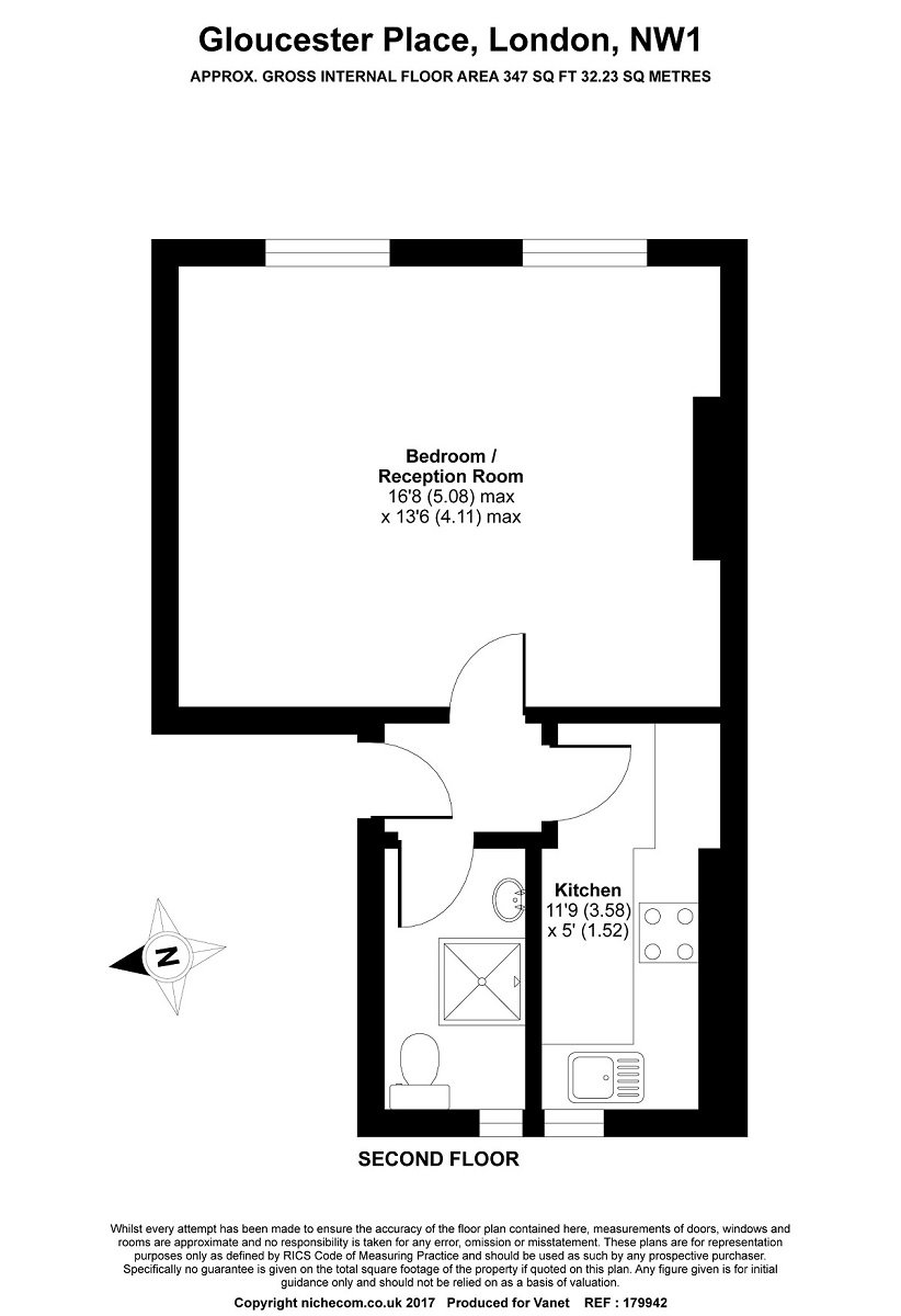 3, 157, Gloucester Place, London floorplan