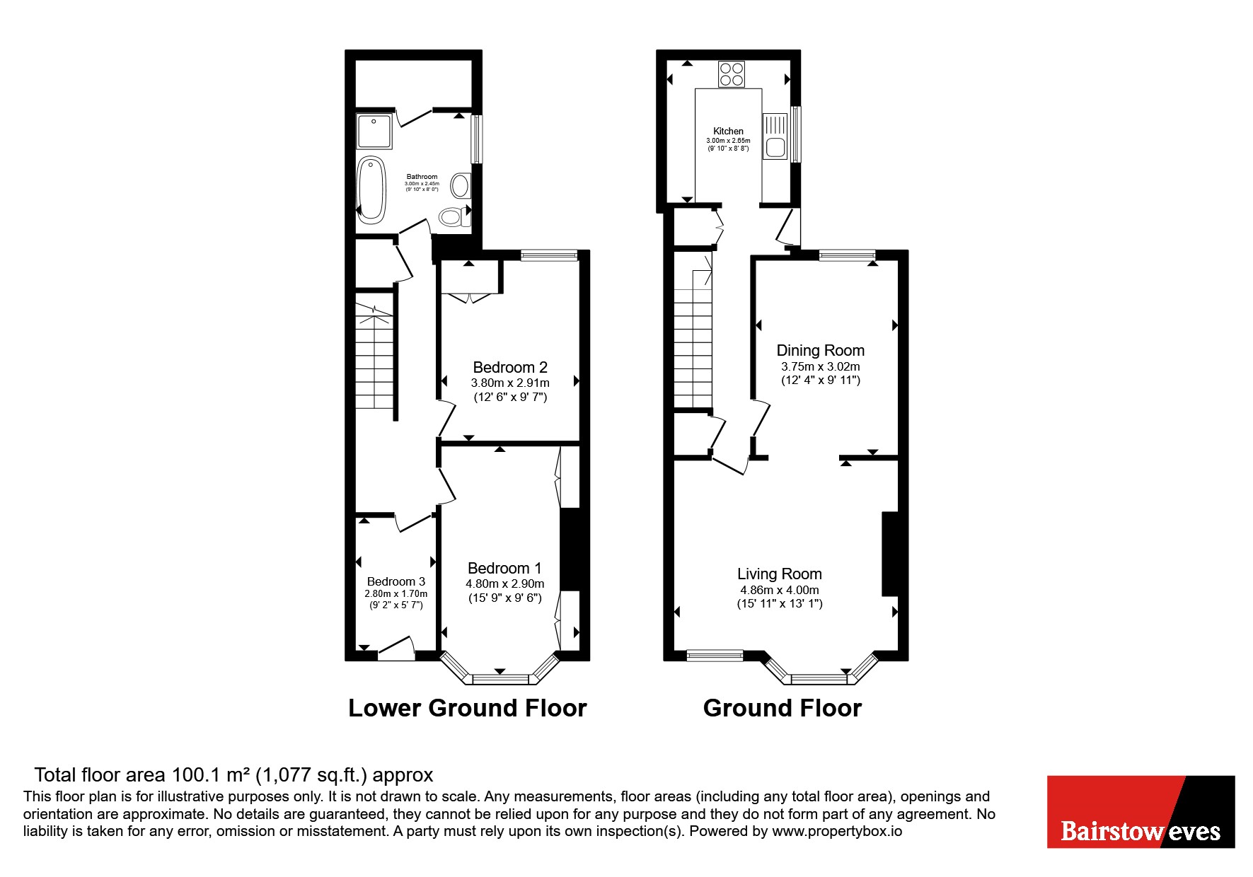 Flat 17 Dovedale Gardens, 465, Battersea Park Road, London floorplan