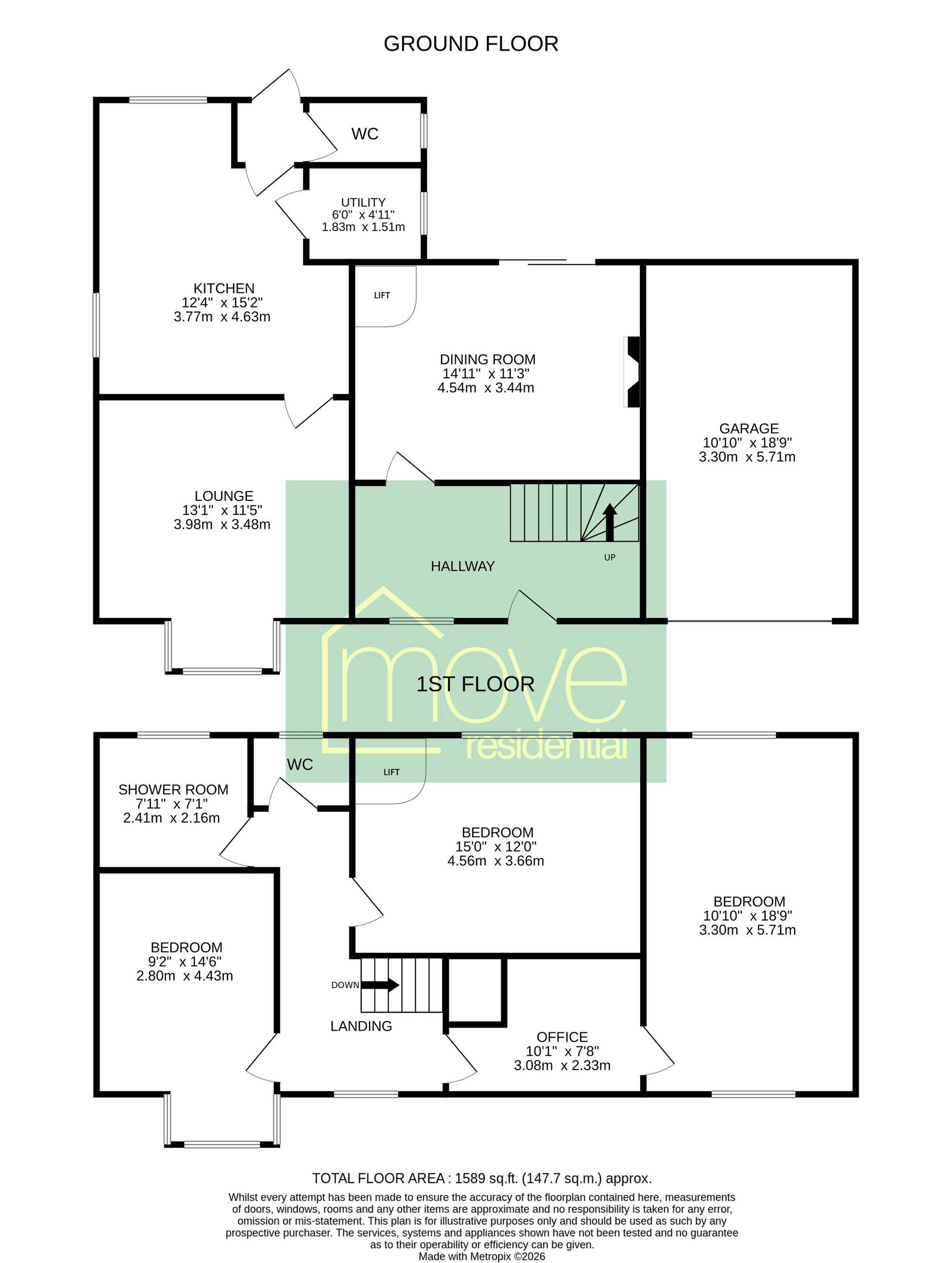 2 Pensall Drive, Wirral floorplan