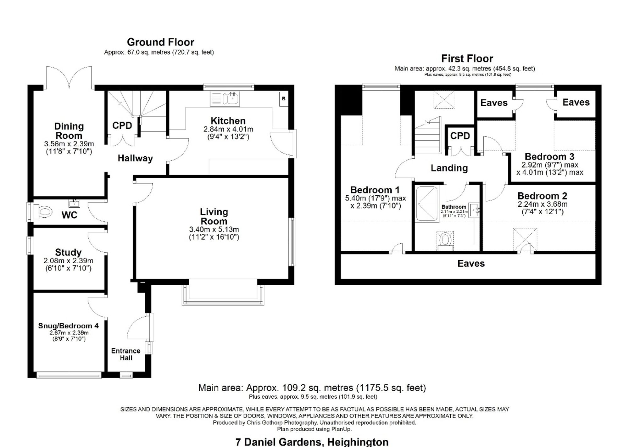 7 Daniel Gardens, Lincoln floorplan