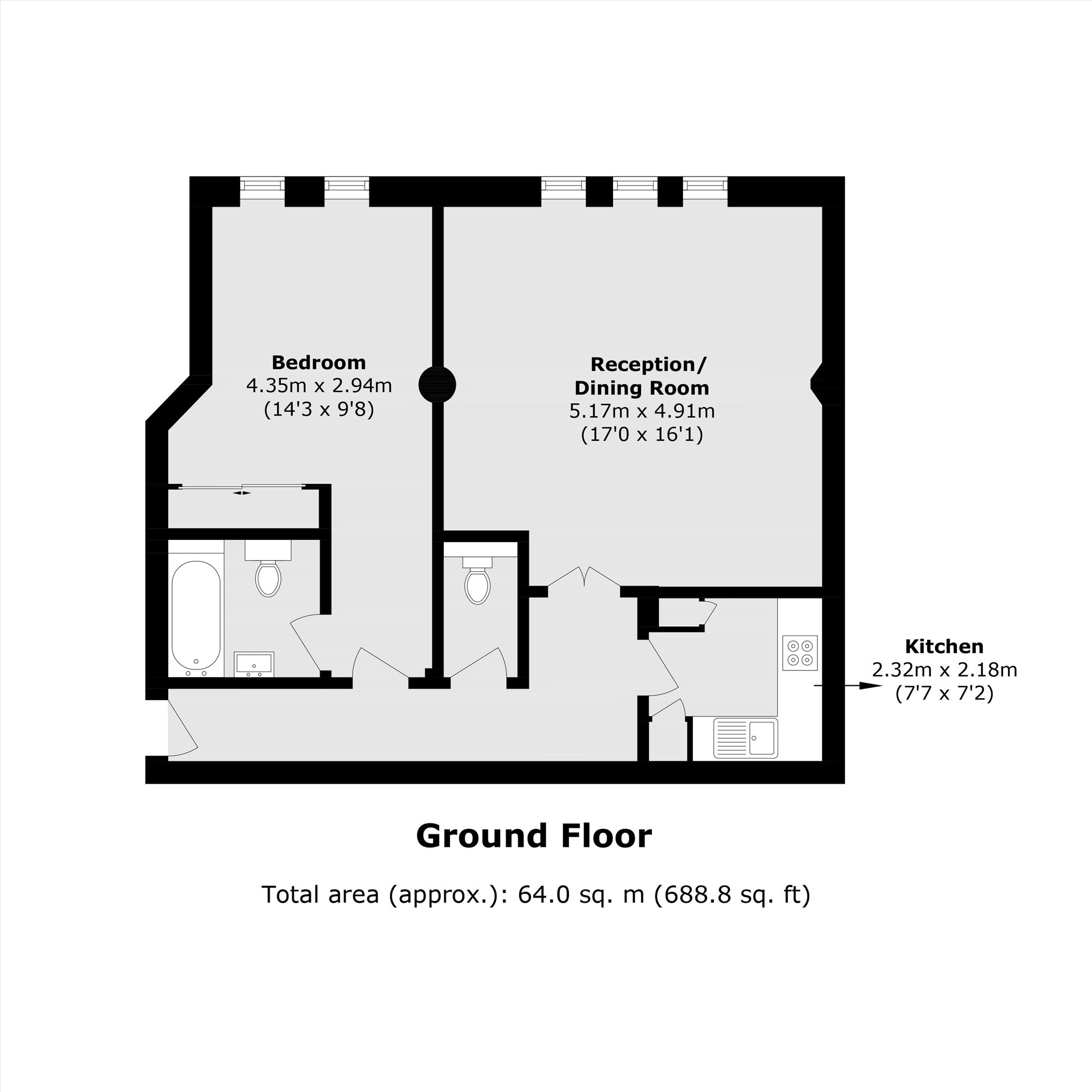 4 St. Marys Court, Stamford Brook Road, London floorplan