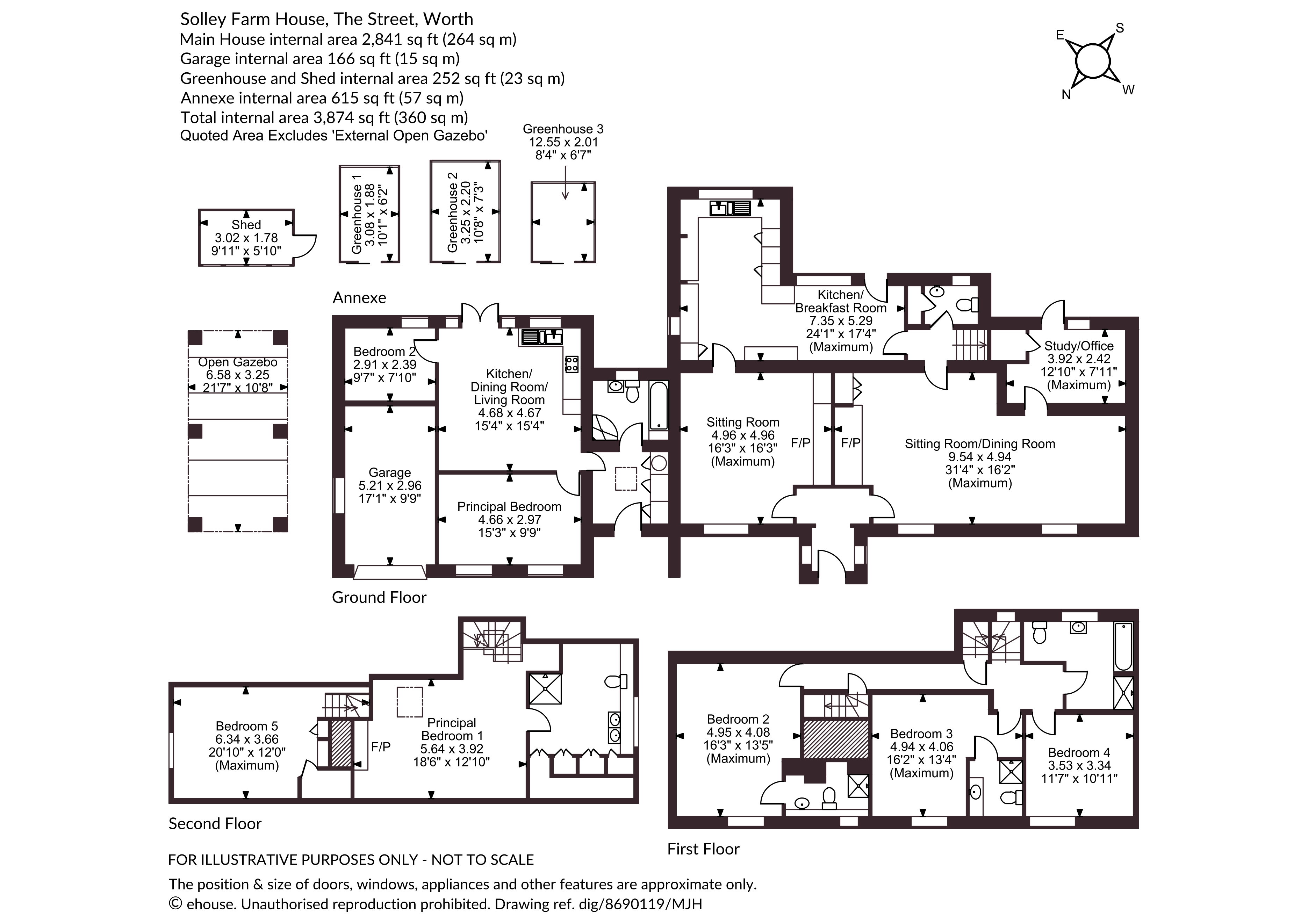 Solley Farm House,, The Street, Deal floorplan