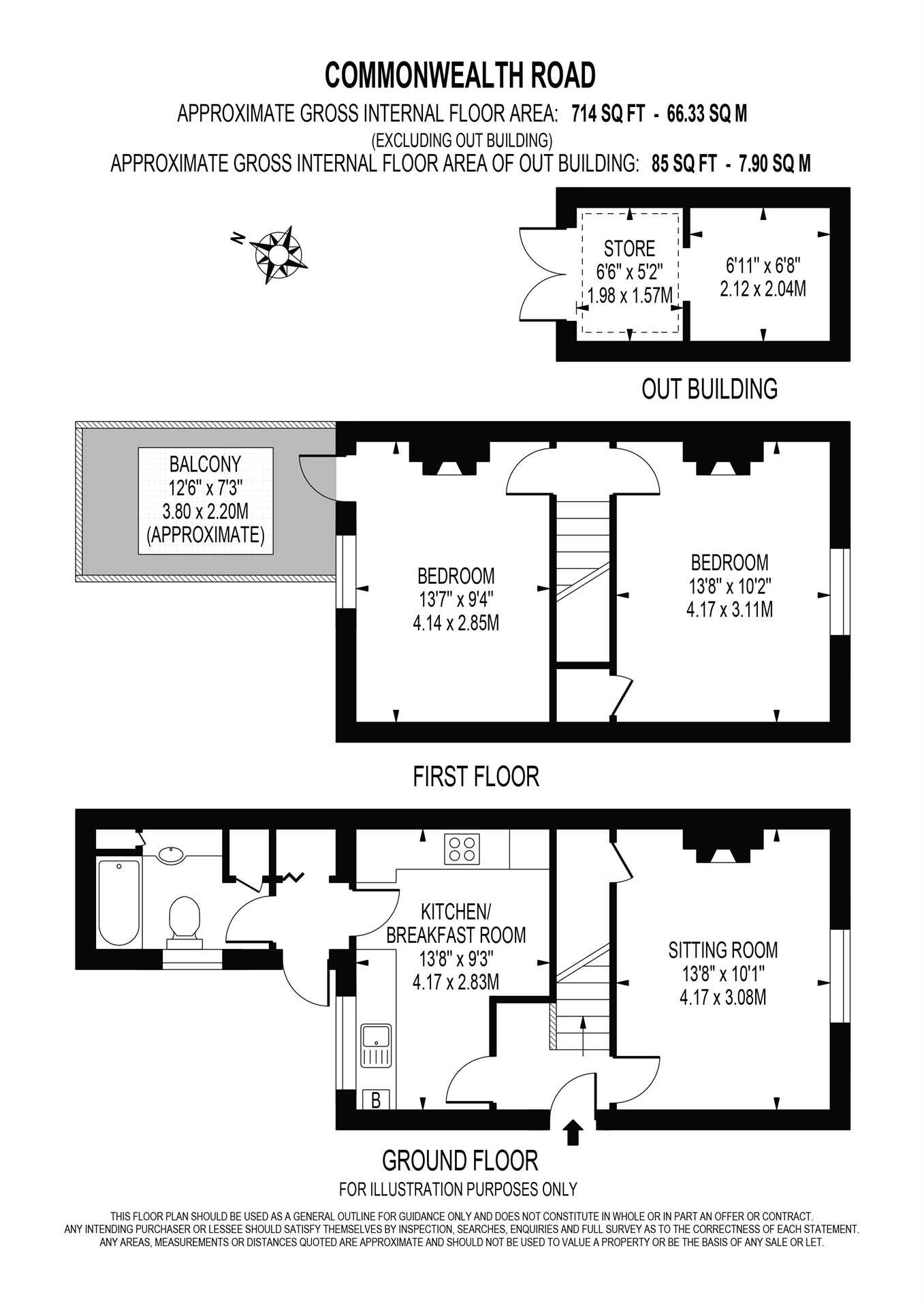 Commonwealth Road, Caterham CR3, 2 bedroom semidetached house for sale