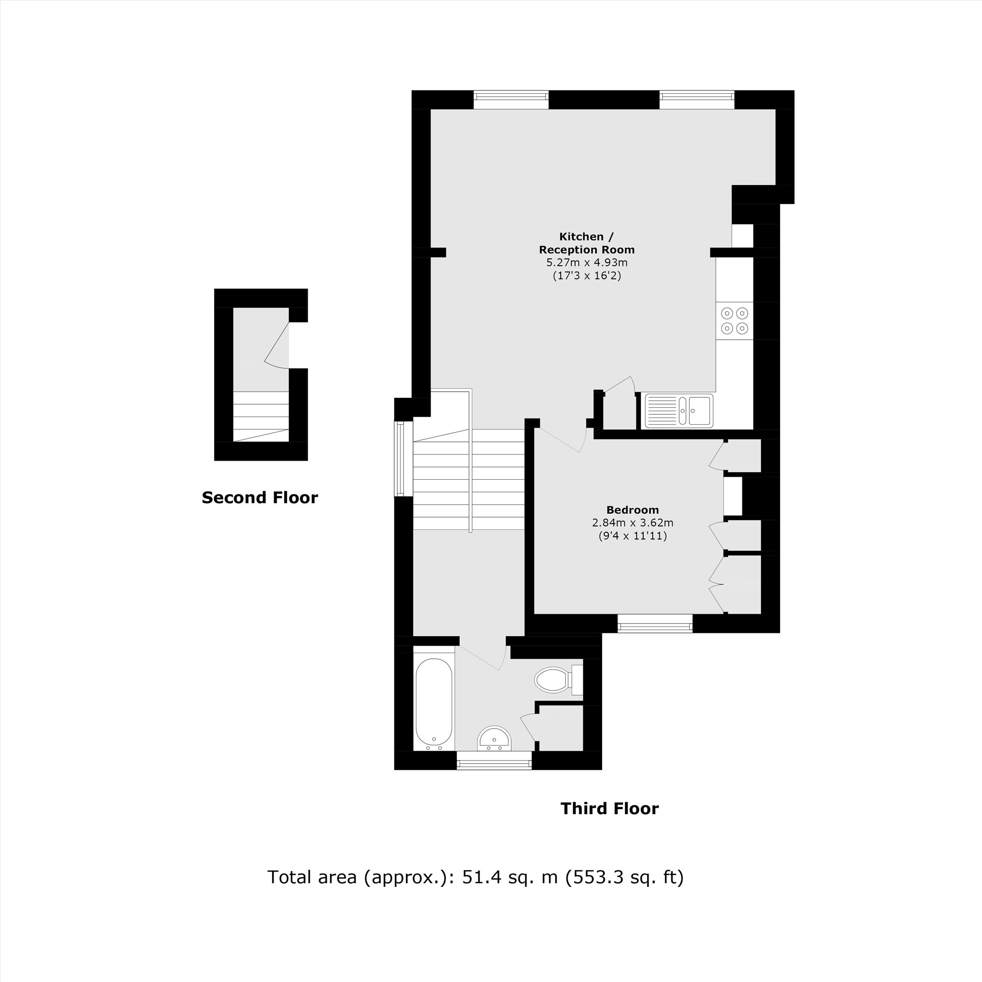 Flat 6, 80, Charlwood Street, London floorplan