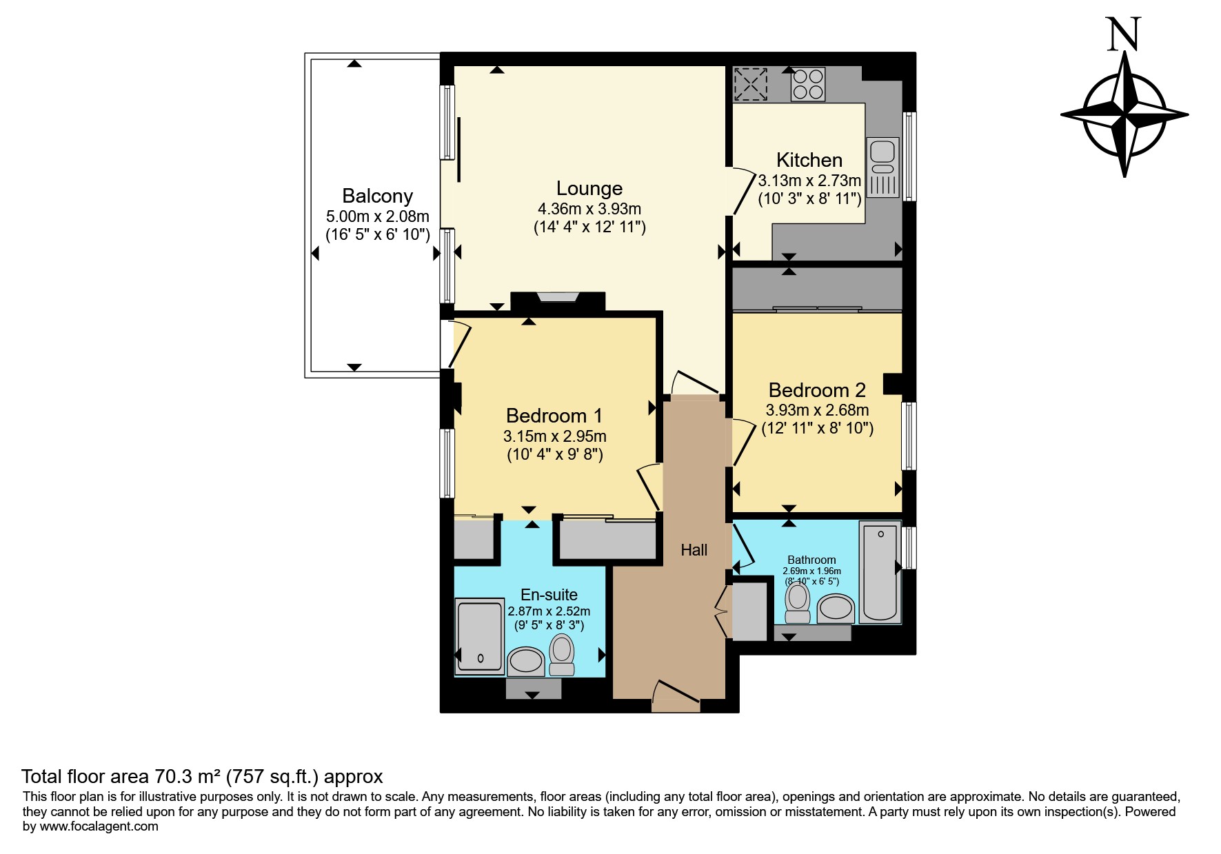 Flat 3, Monarch House, Royal Parade, Eastbourne floorplan