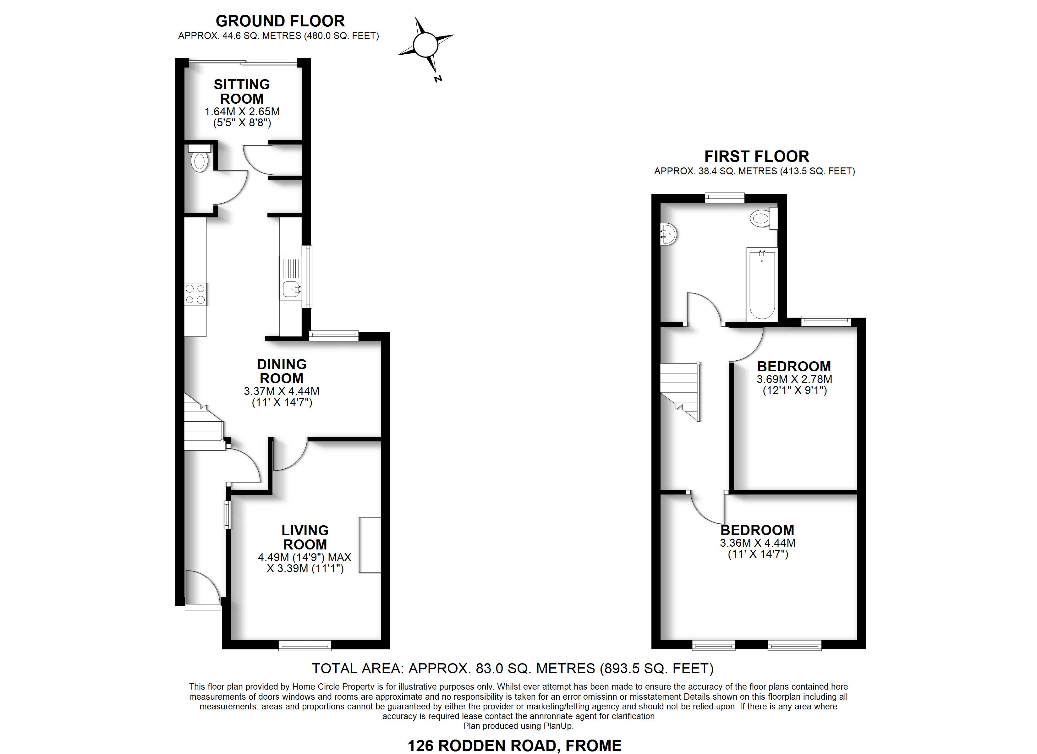 126, Rodden Road, Somerset floorplan