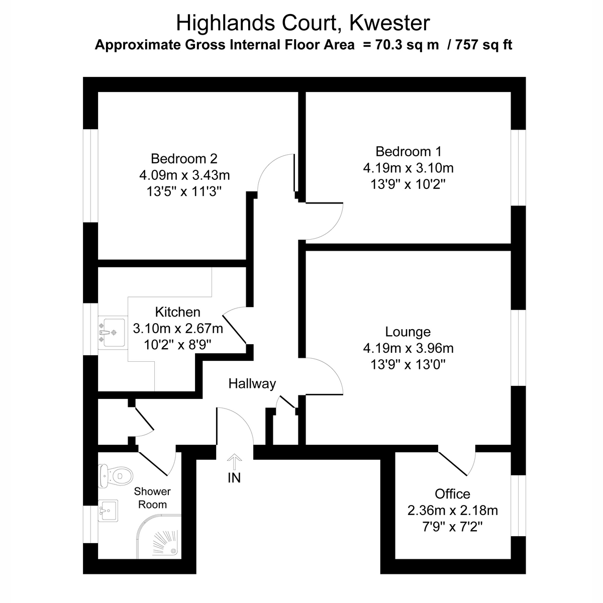 32 Highlands Court, London Road, Leigh-on-sea floorplan