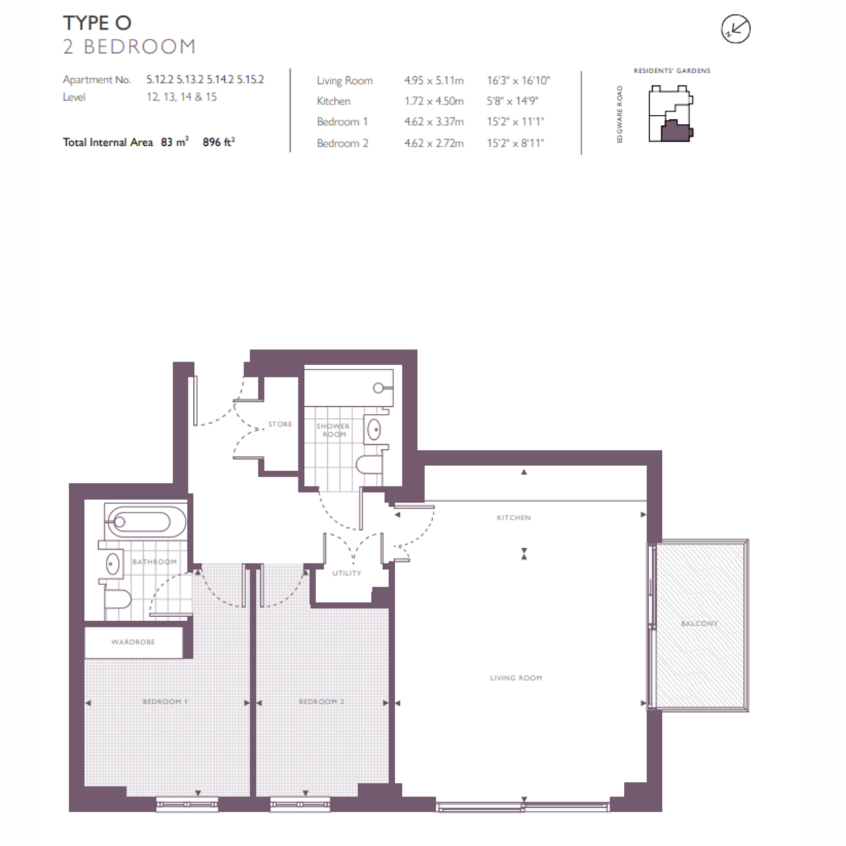 Asquith House, London W2, 2 bedroom flat for sale 60264257