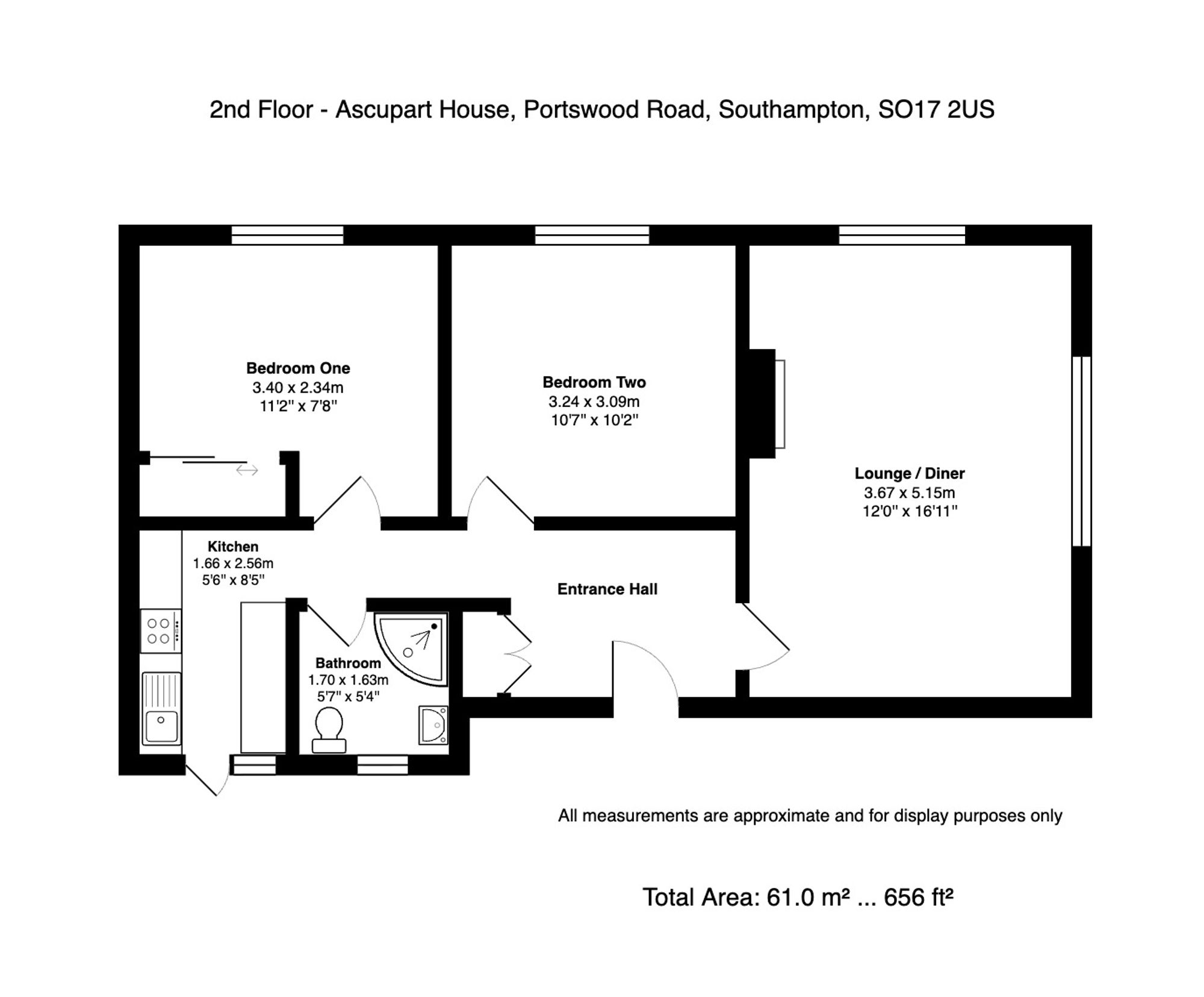 Flat 19, Ascupart House Portswood Road, Southampton floorplan