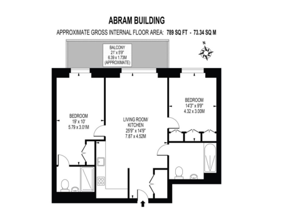 Flat 19 Abram Building 7, Riverscape Walk, London floorplan