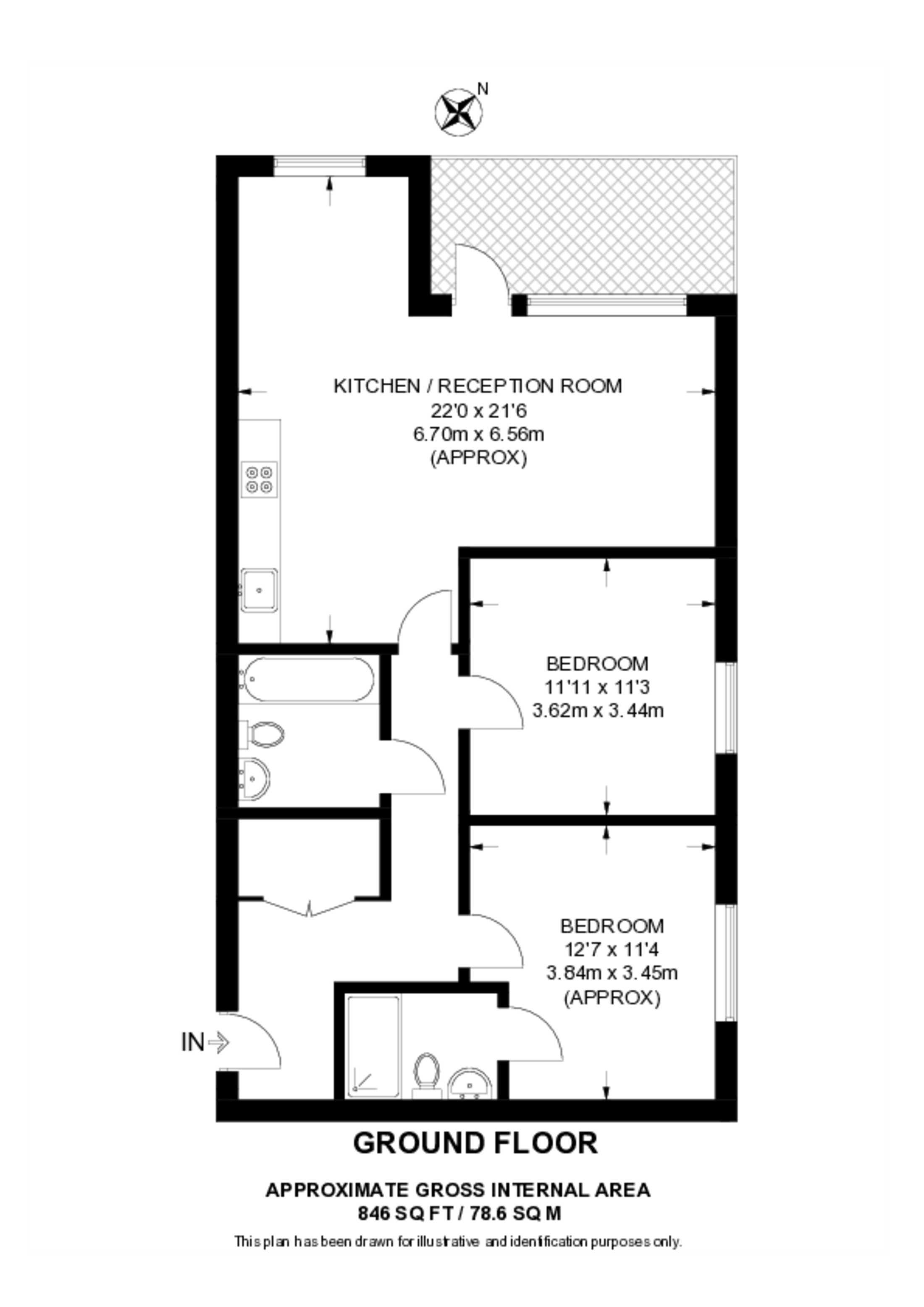 Adele Court, 3 Rowland Road, LONDON, N17, Tottenham floorplan